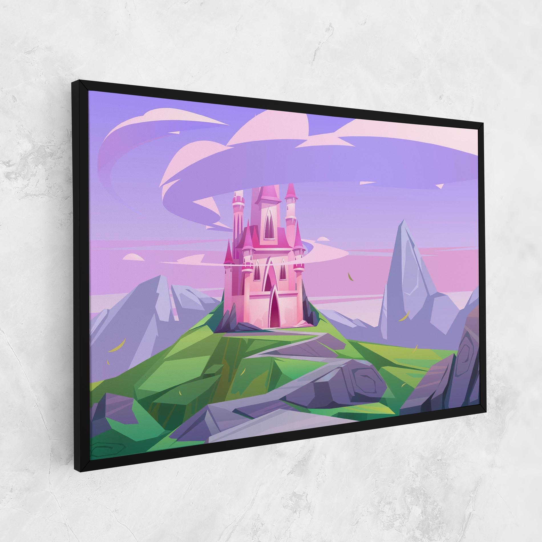 Картина на платно Pink Castle mockup 1