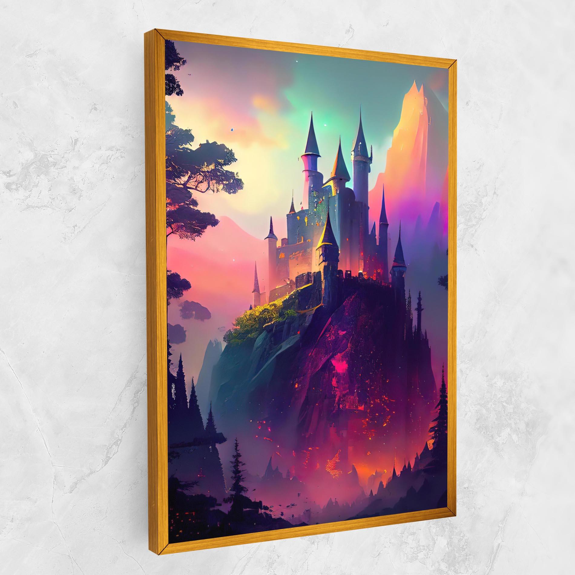 Картина на платно Purple Orange Castle mockup 1