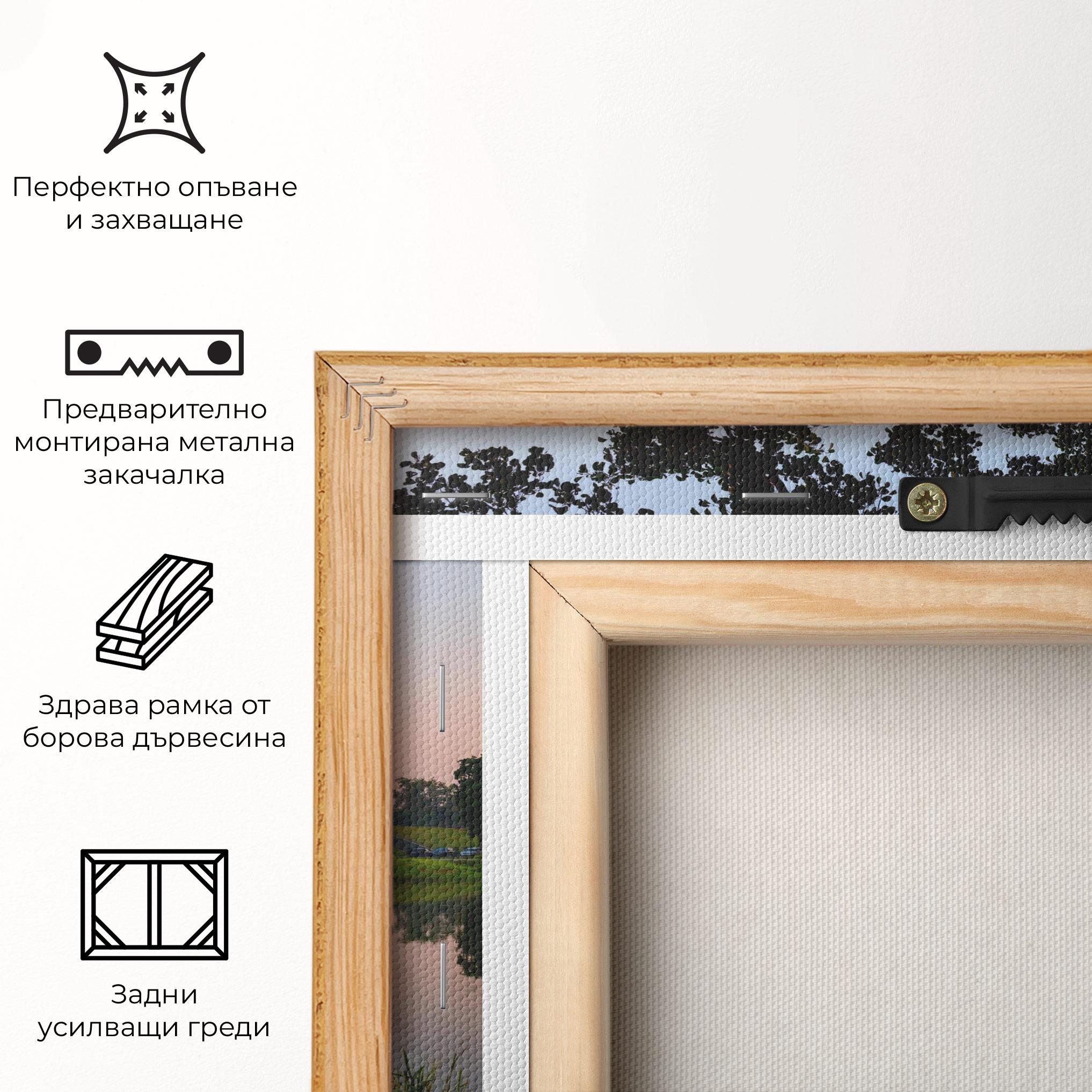 Картина на платно Ancient Castle Morning mockup 5