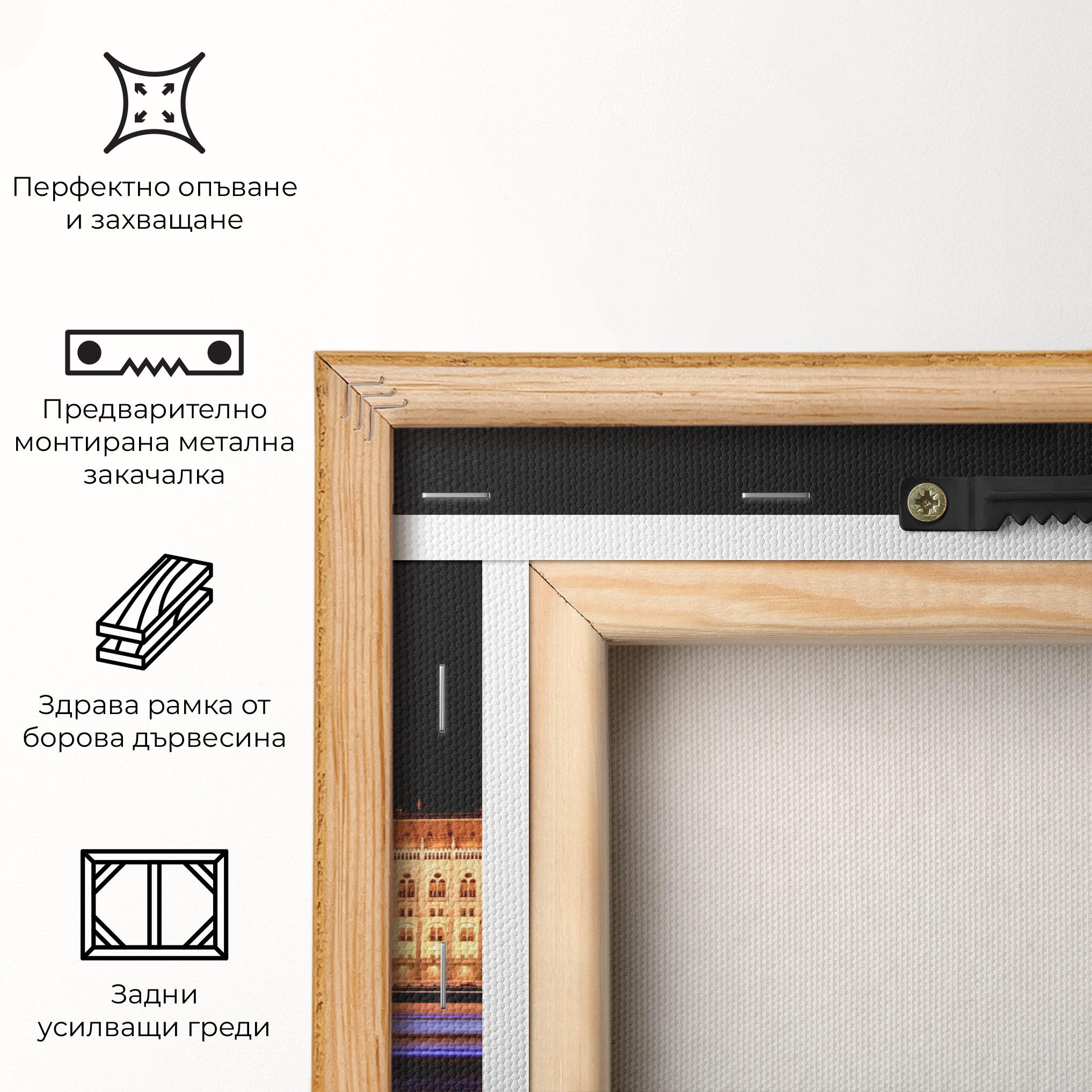 Картина на платно Night Reflection mockup 5