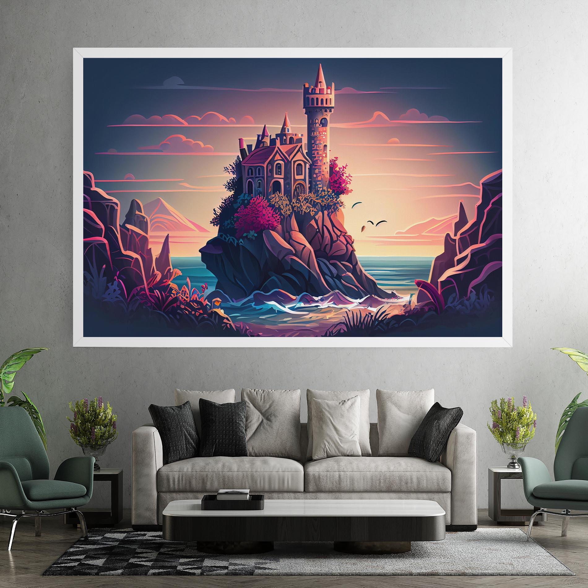 Картина на платно Cliff Castle mockup 7