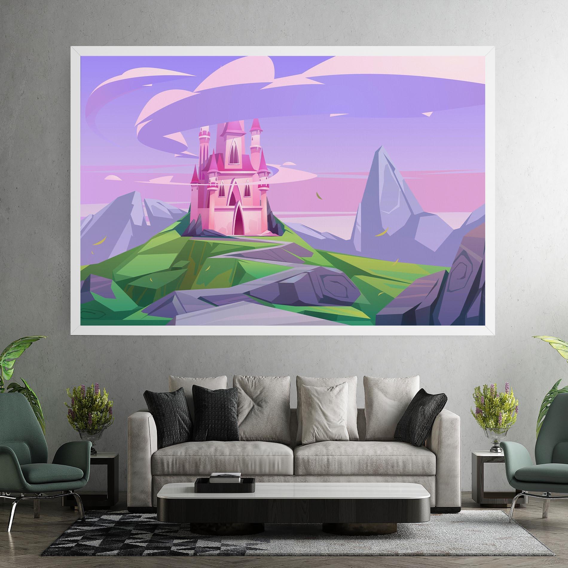 Картина на платно Pink Castle mockup 7