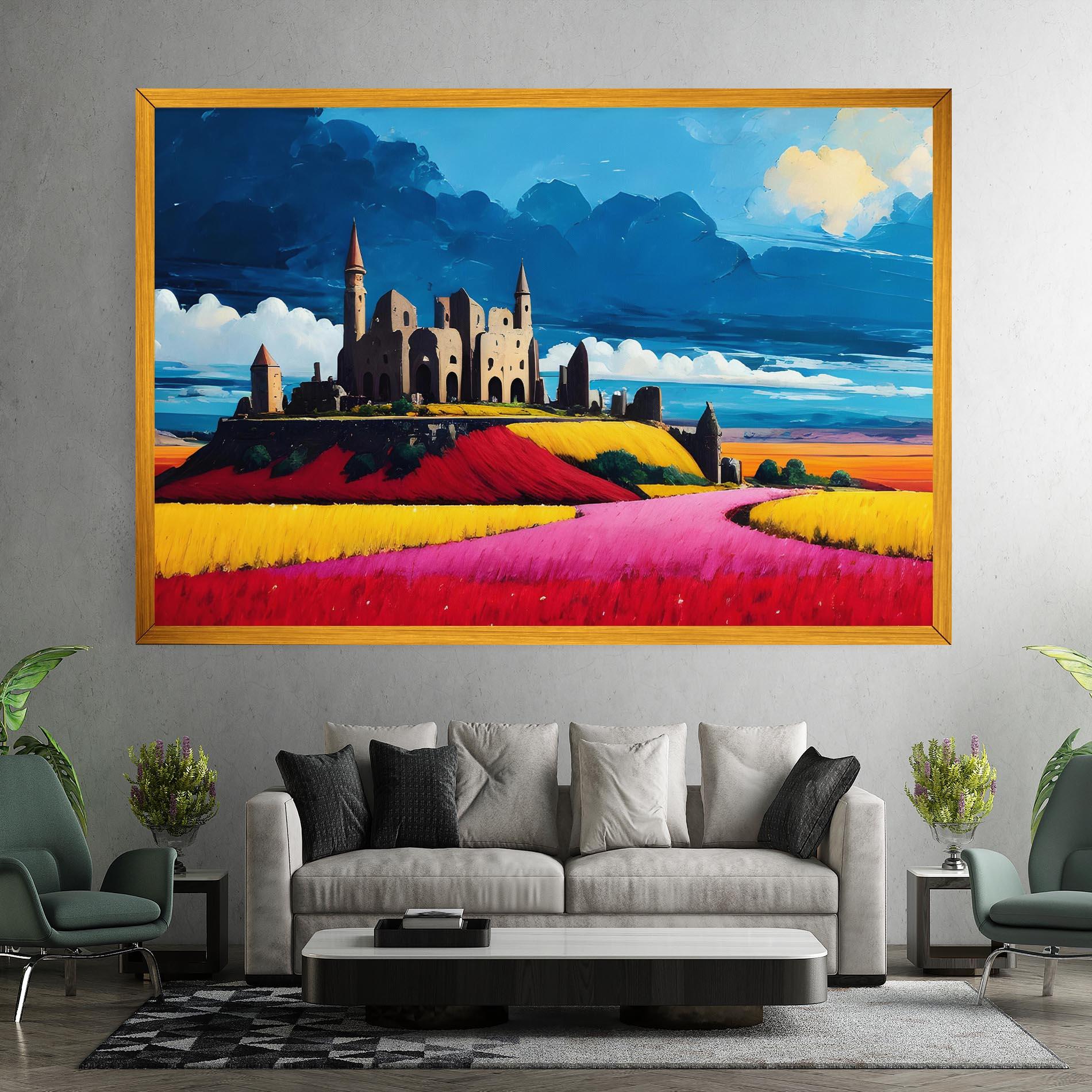 Картина на платно Antique Building Art mockup 7