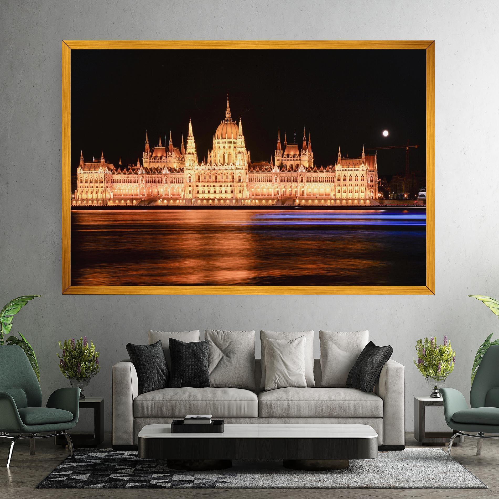 Картина на платно Night Reflection mockup 7