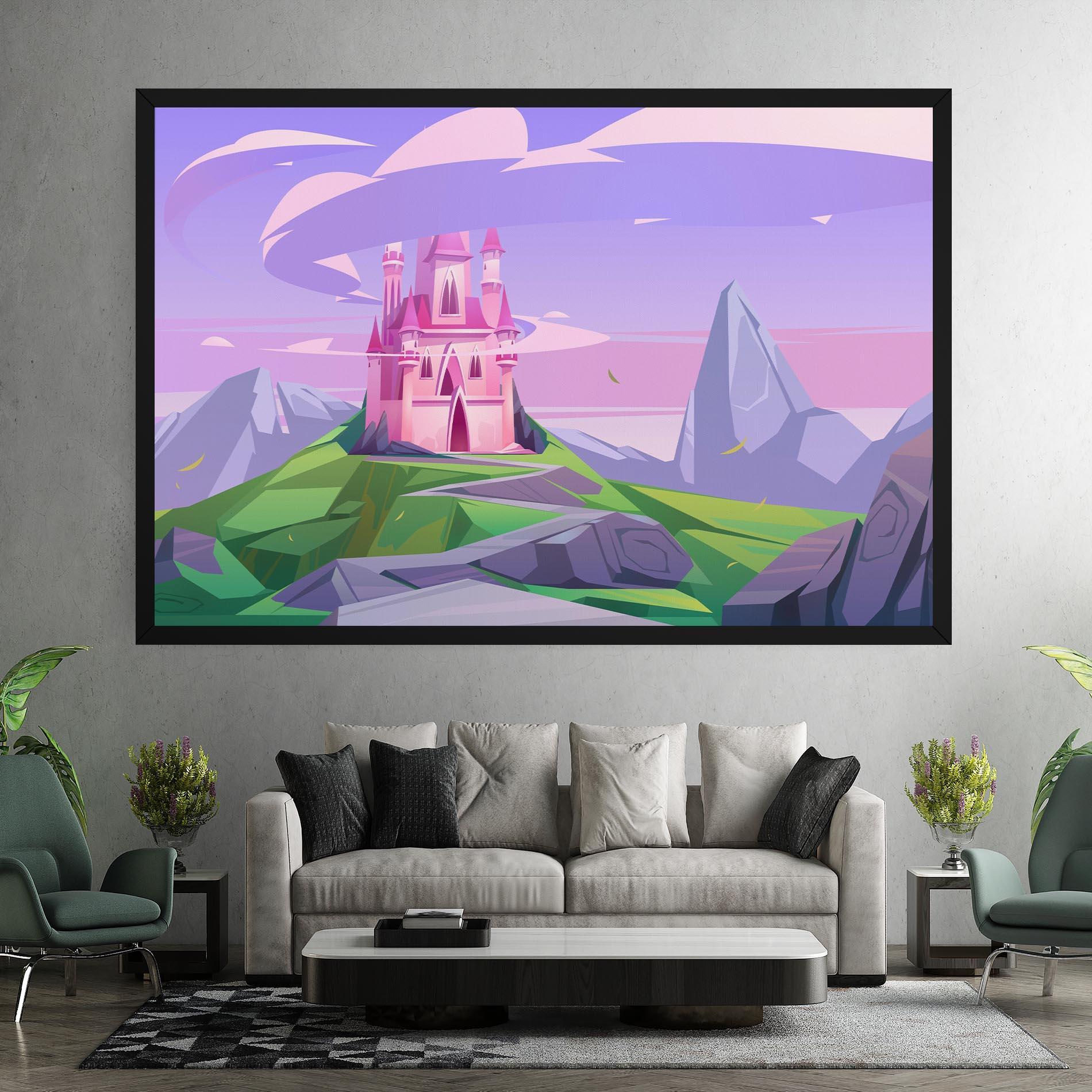 Картина на платно Pink Castle mockup 7