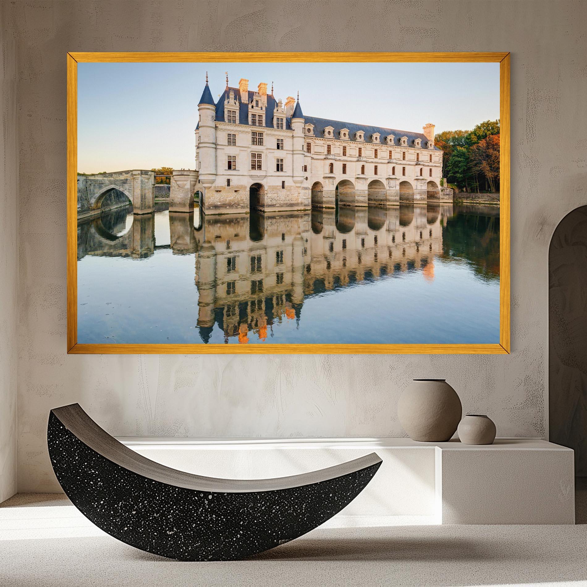 Картина на платно Chateau Chenonceau Castle mockup 8