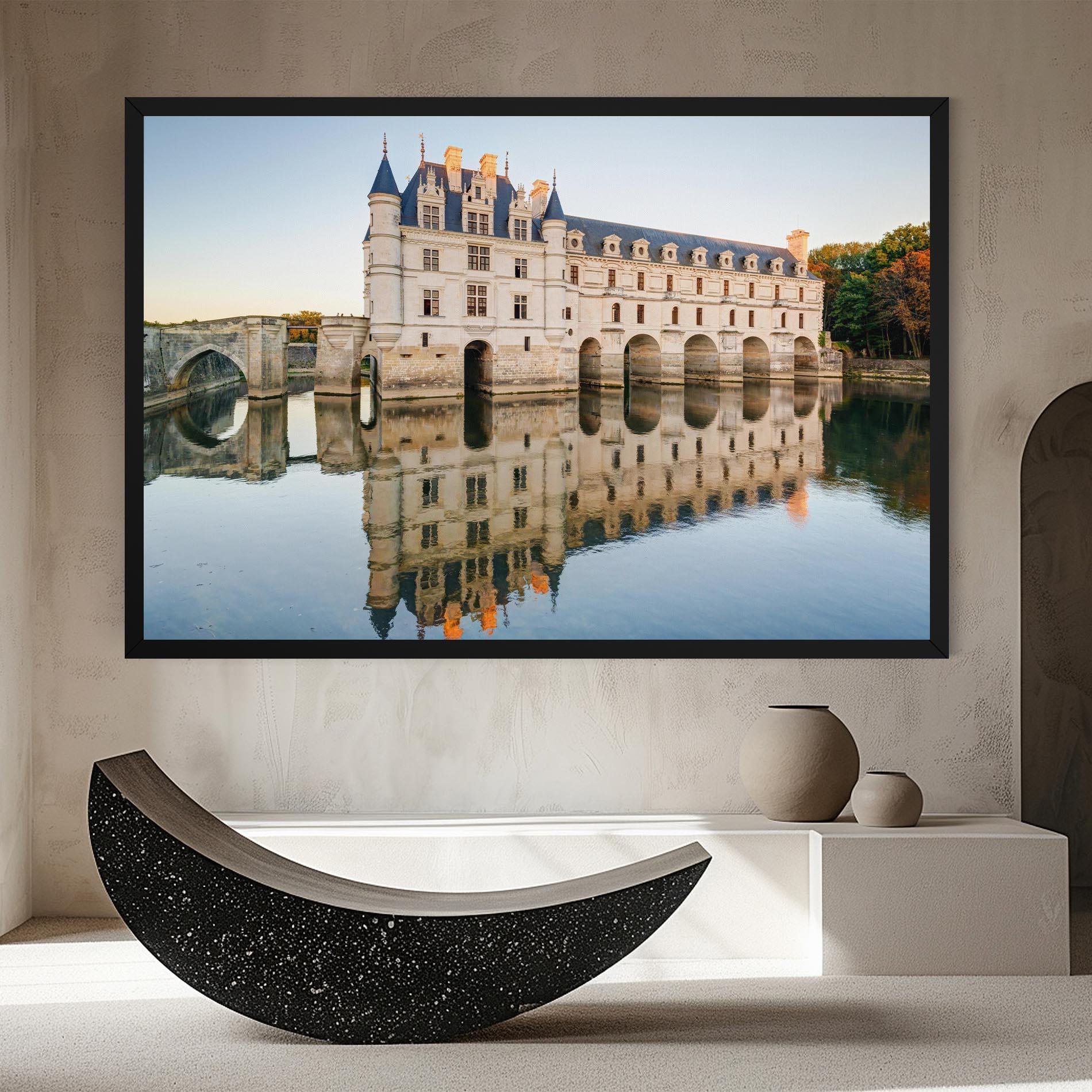Картина на платно Chateau Chenonceau Castle mockup 8