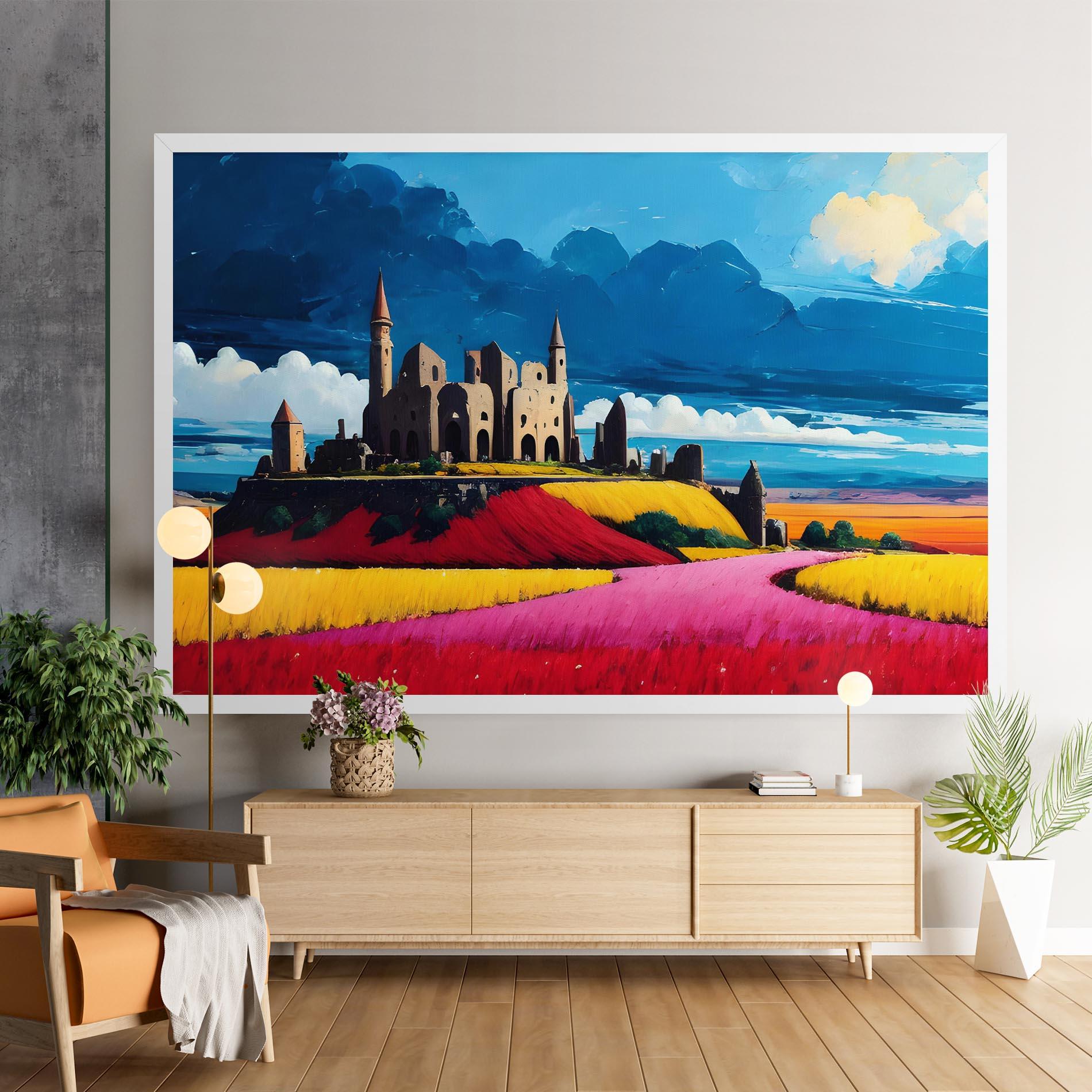 Картина на платно Antique Building Art mockup 9