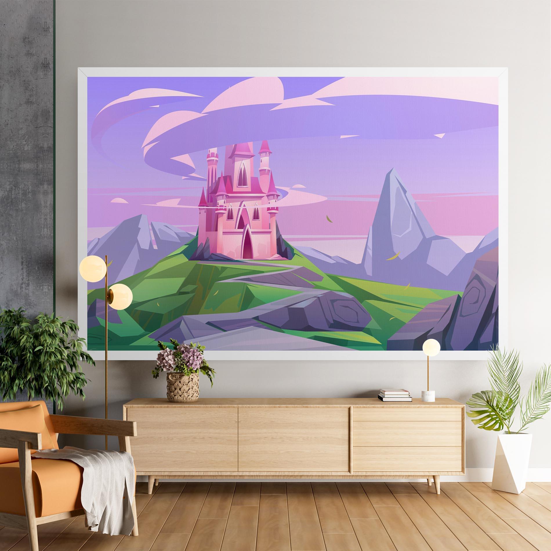 Картина на платно Pink Castle mockup 9