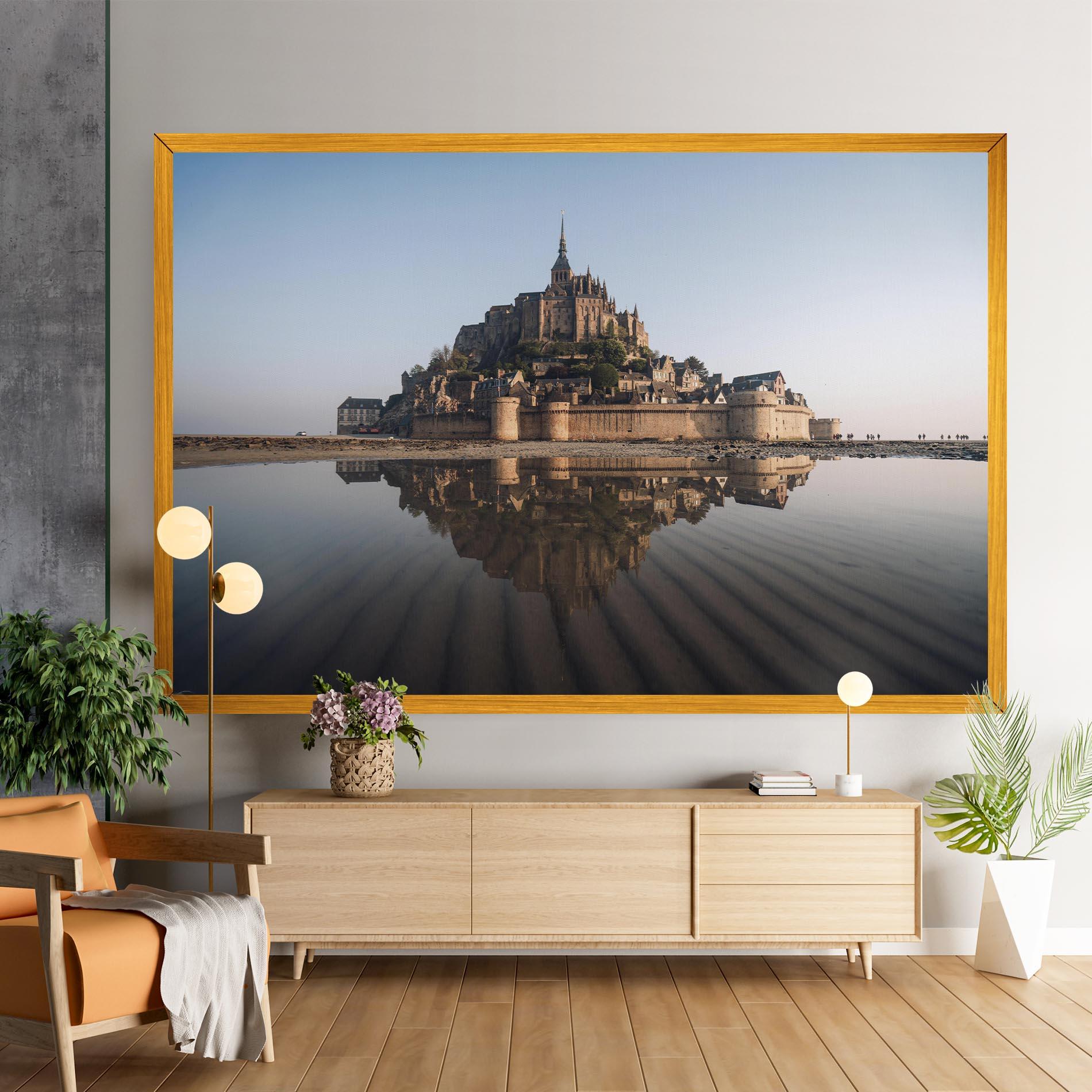 Картина на платно Castle Reflection mockup 9