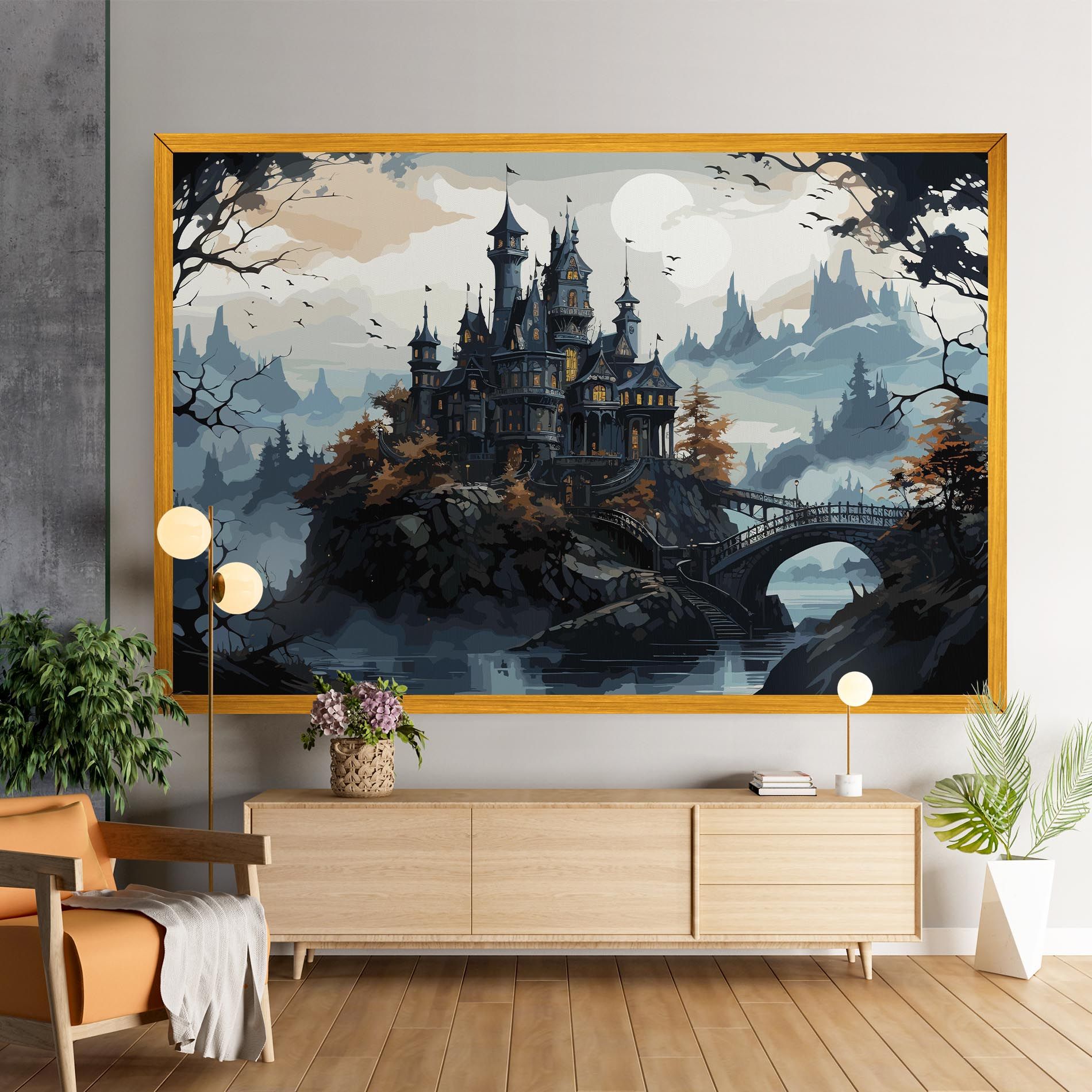 Grey Big Castle mockup 9
