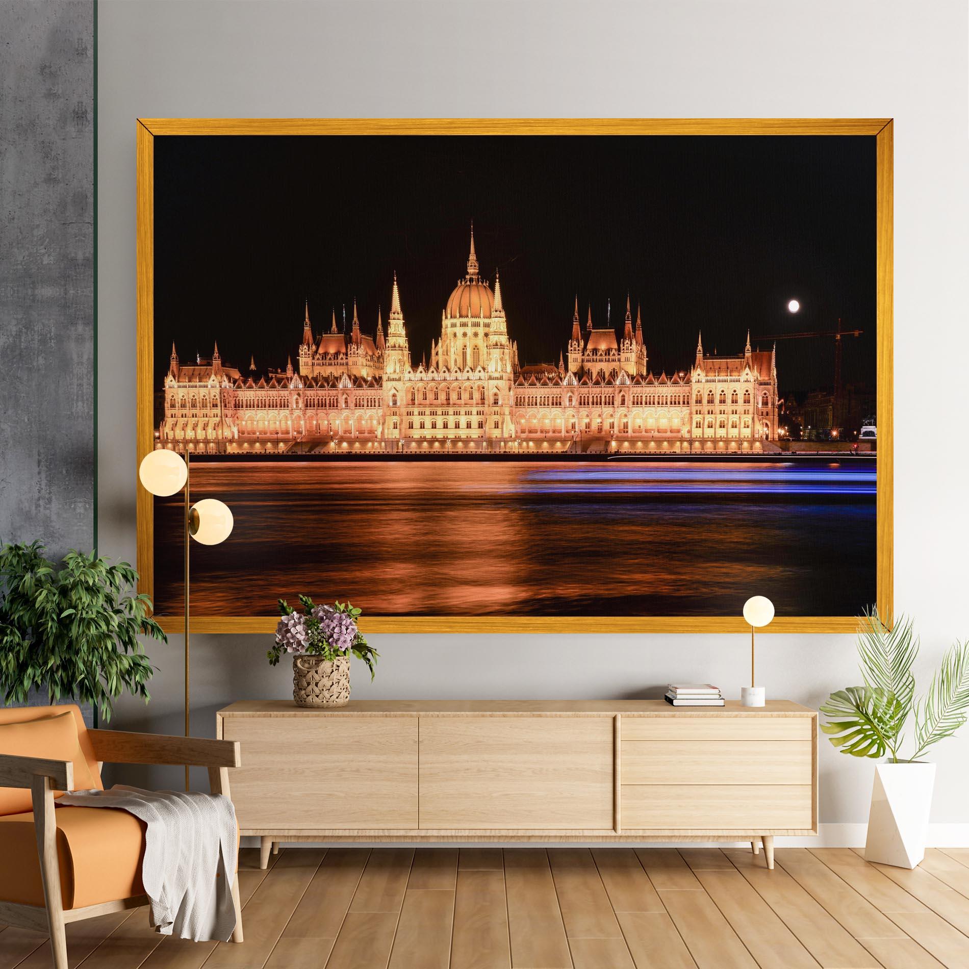 Картина на платно Night Reflection mockup 9