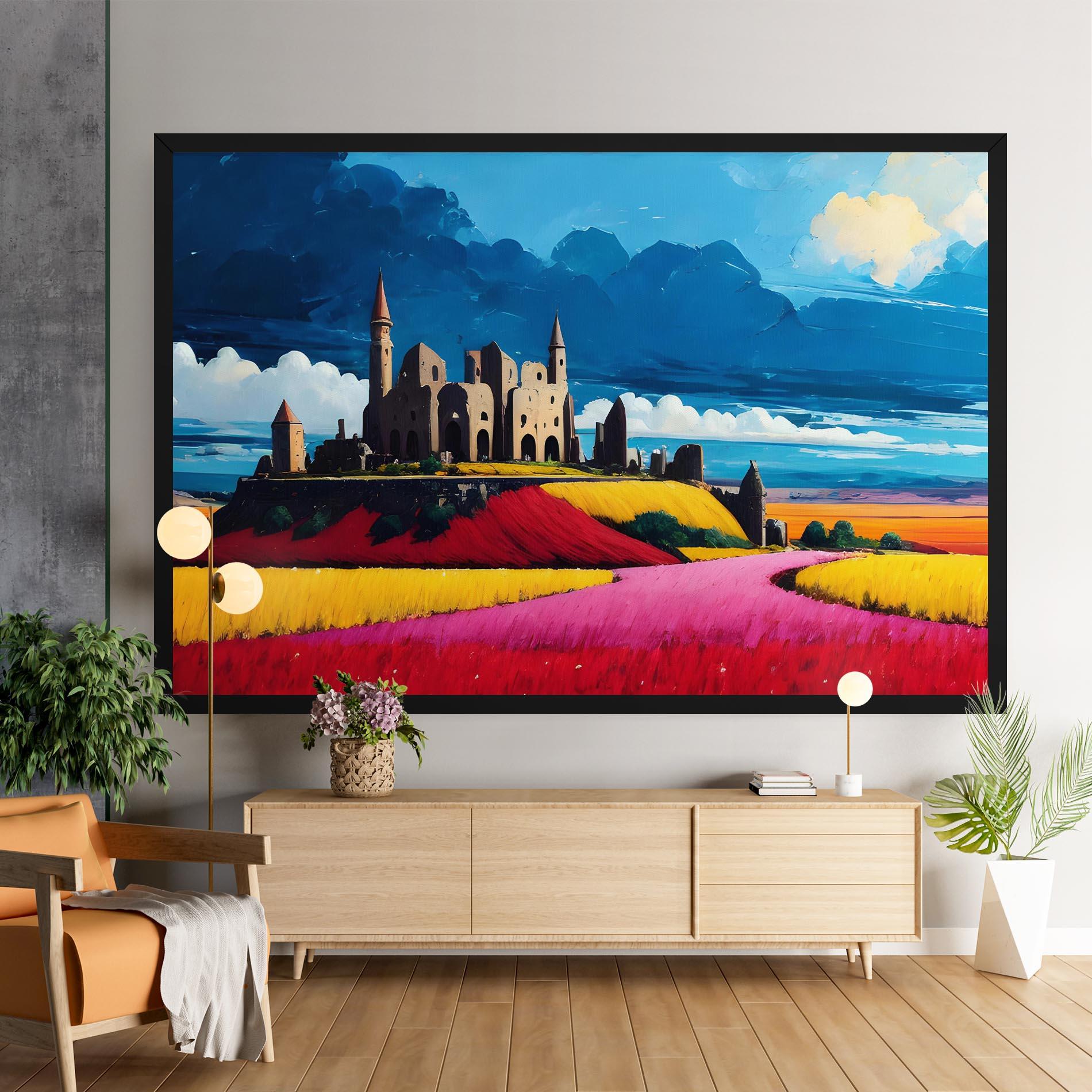 Картина на платно Antique Building Art mockup 9