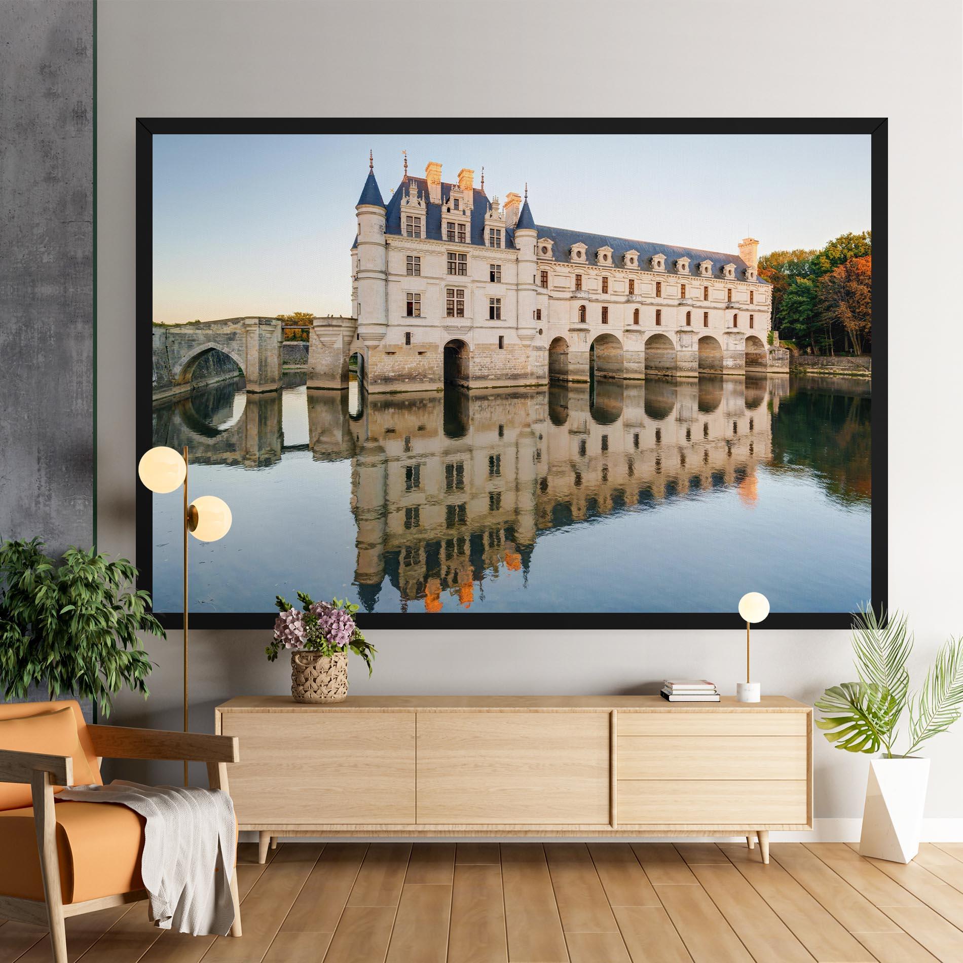 Картина на платно Chateau Chenonceau Castle mockup 9