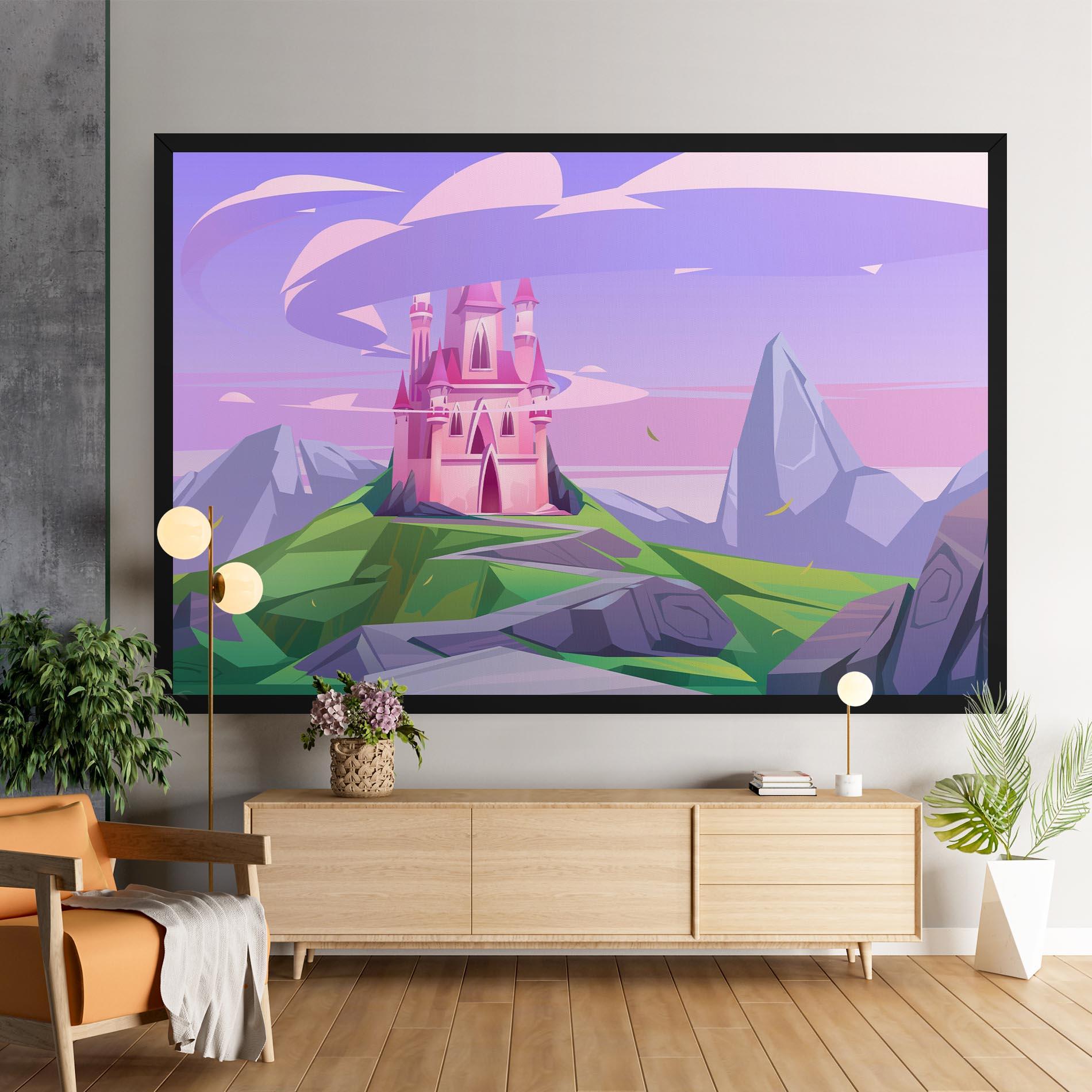 Картина на платно Pink Castle mockup 9