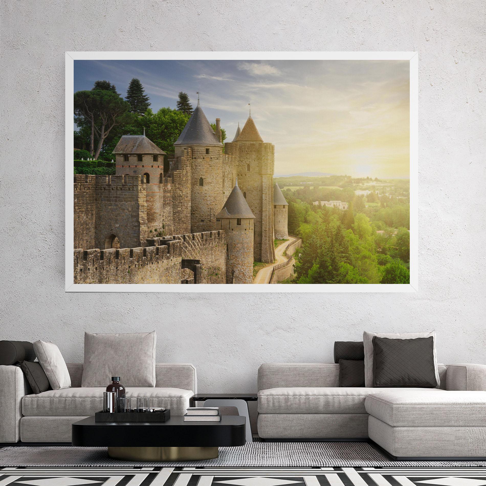 Картина на платно Carcassonne France mockup 2