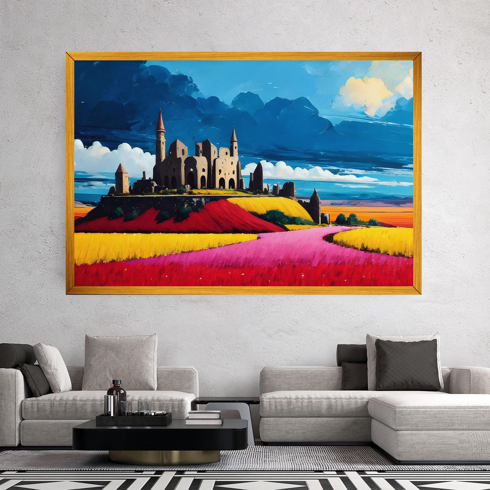 Картина на платно Antique Building Art mockup 2