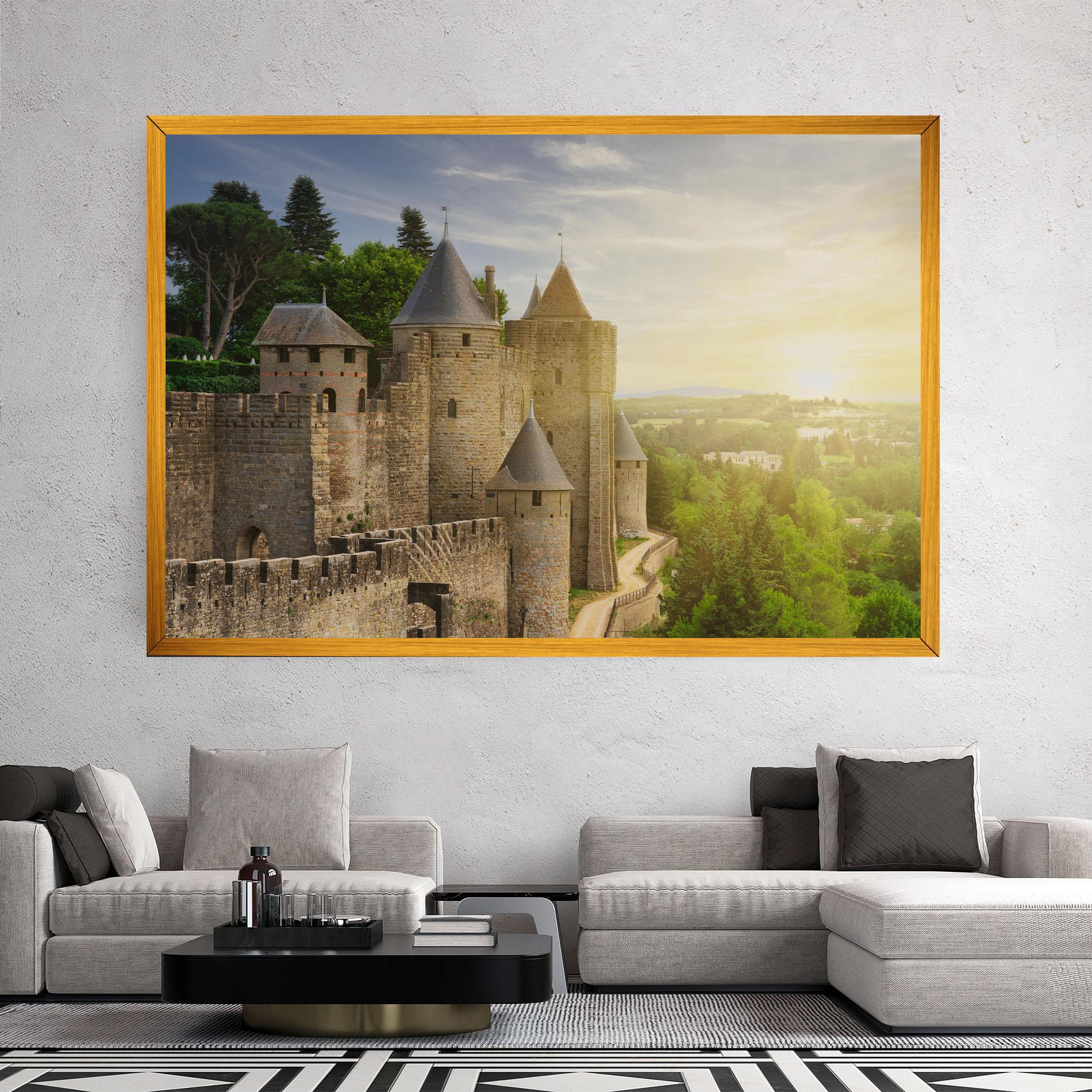 Картина на платно Carcassonne France mockup 2