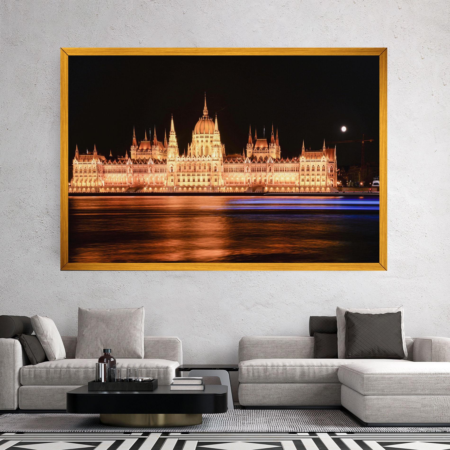 Картина на платно Night Reflection mockup 2