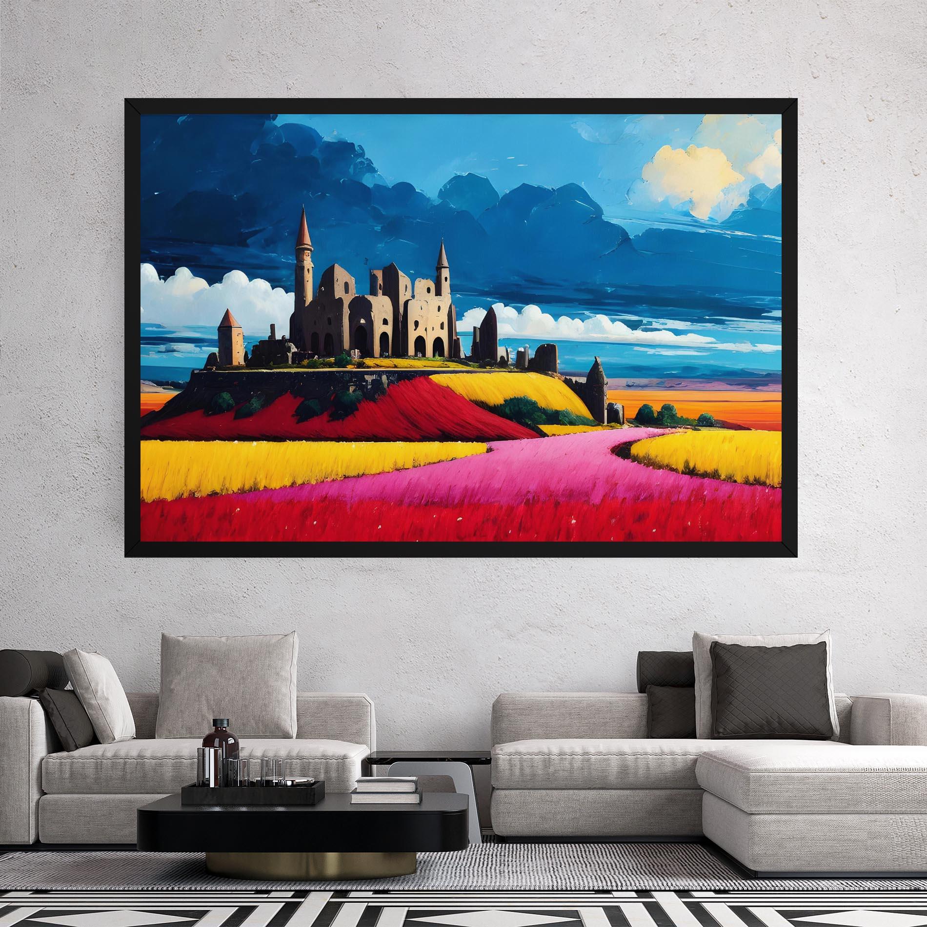 Картина на платно Antique Building Art mockup 2