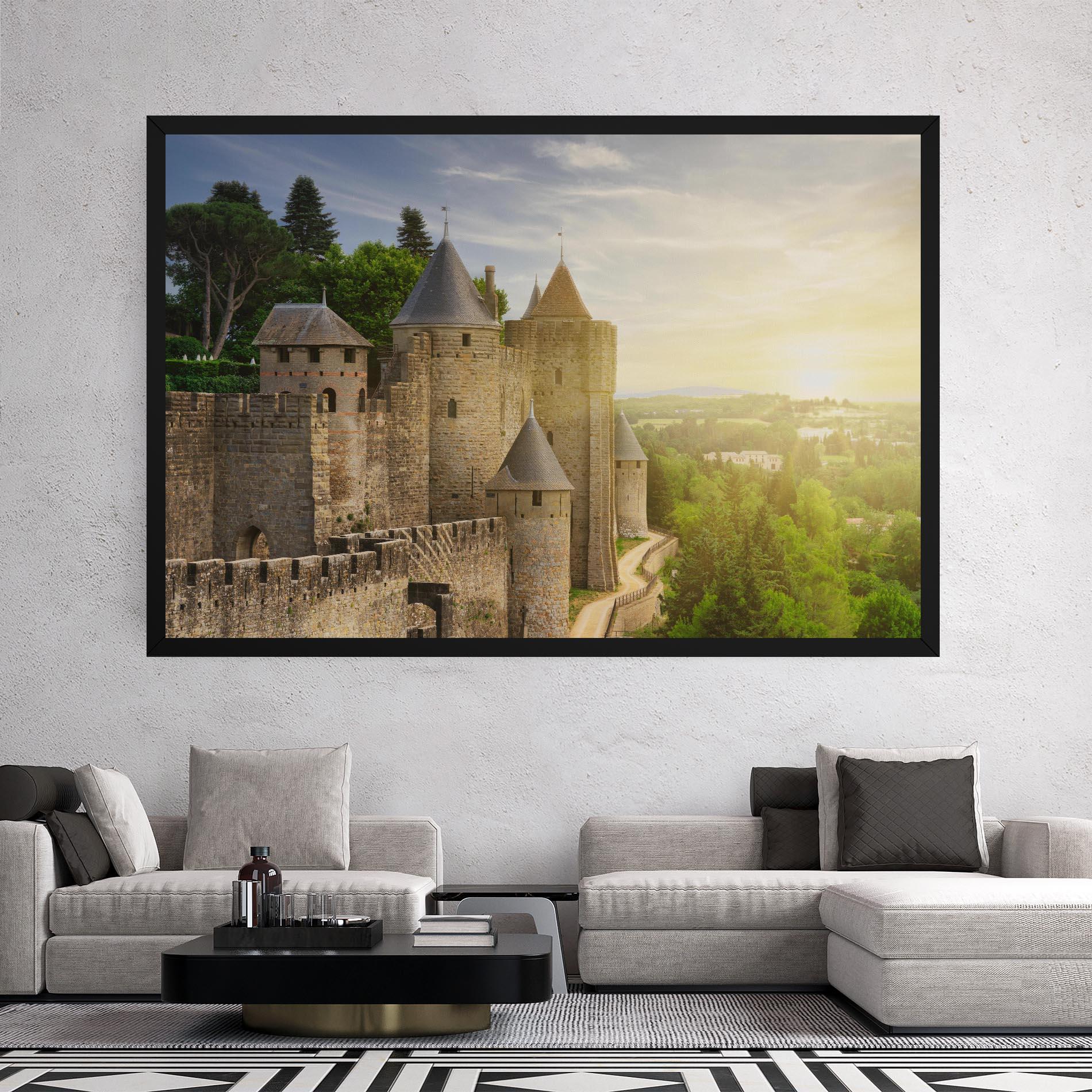Картина на платно Carcassonne France mockup 2