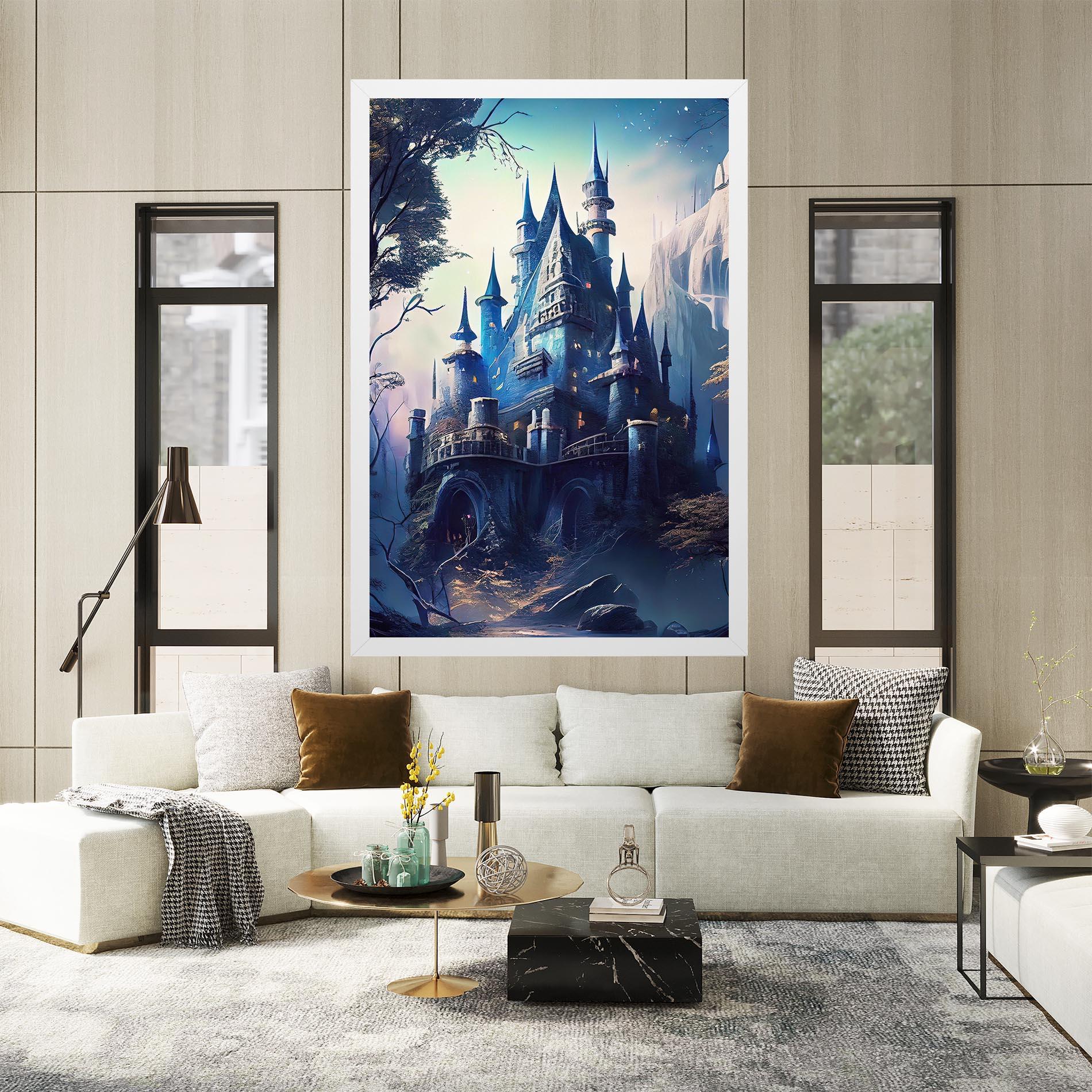 Картина на платно Blue Art Castle mockup 2
