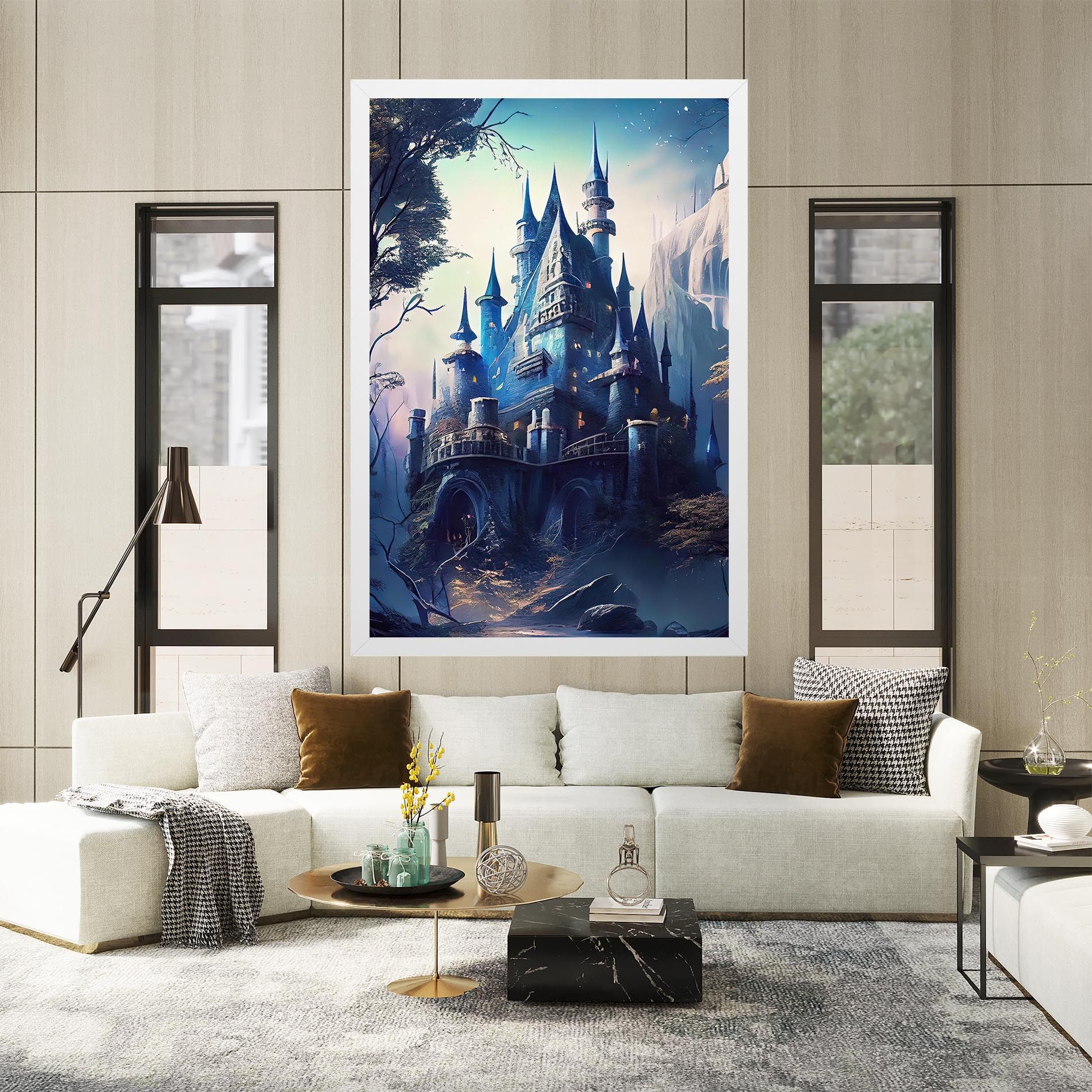 Blue Art Castle mockup 2