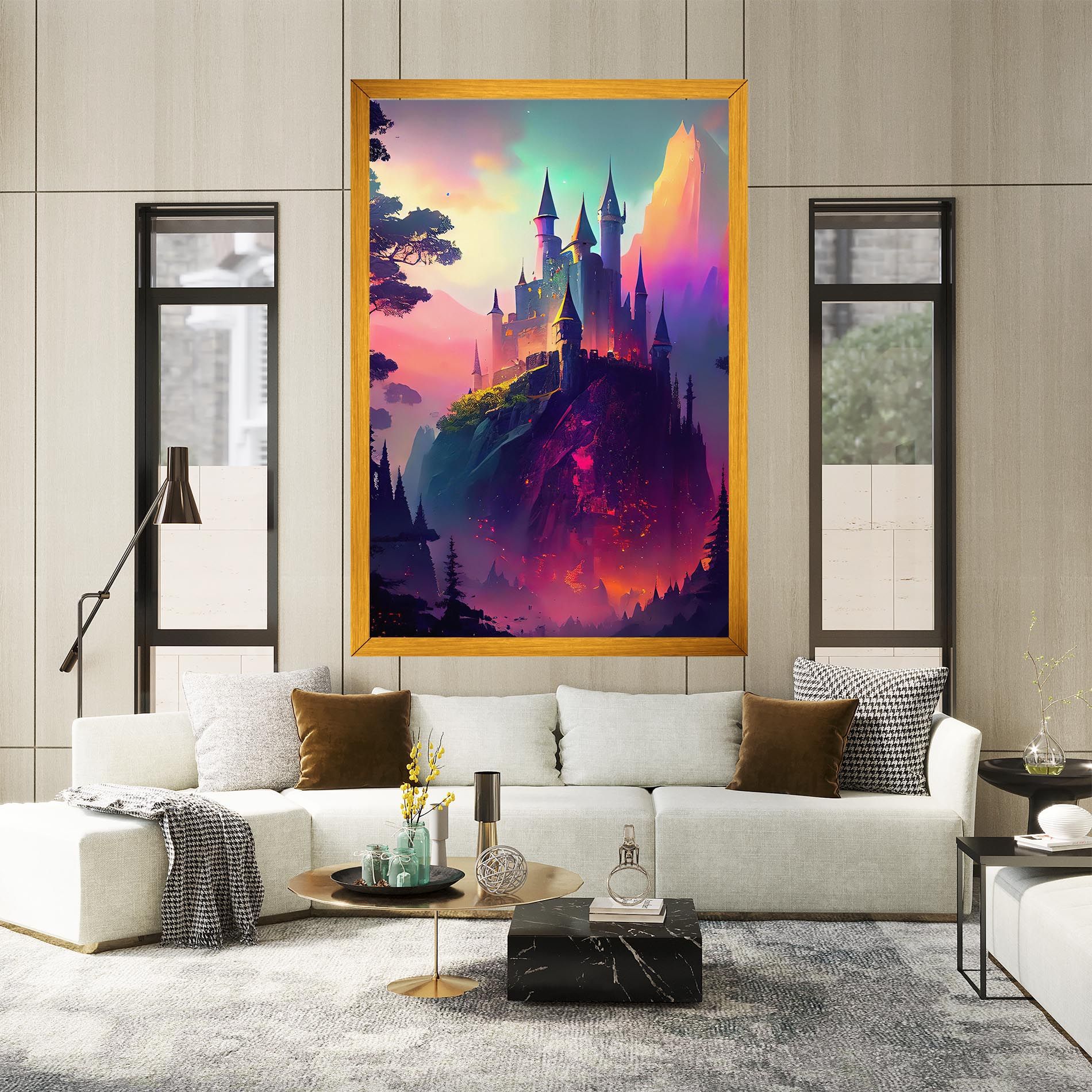 Purple Orange Castle mockup 2
