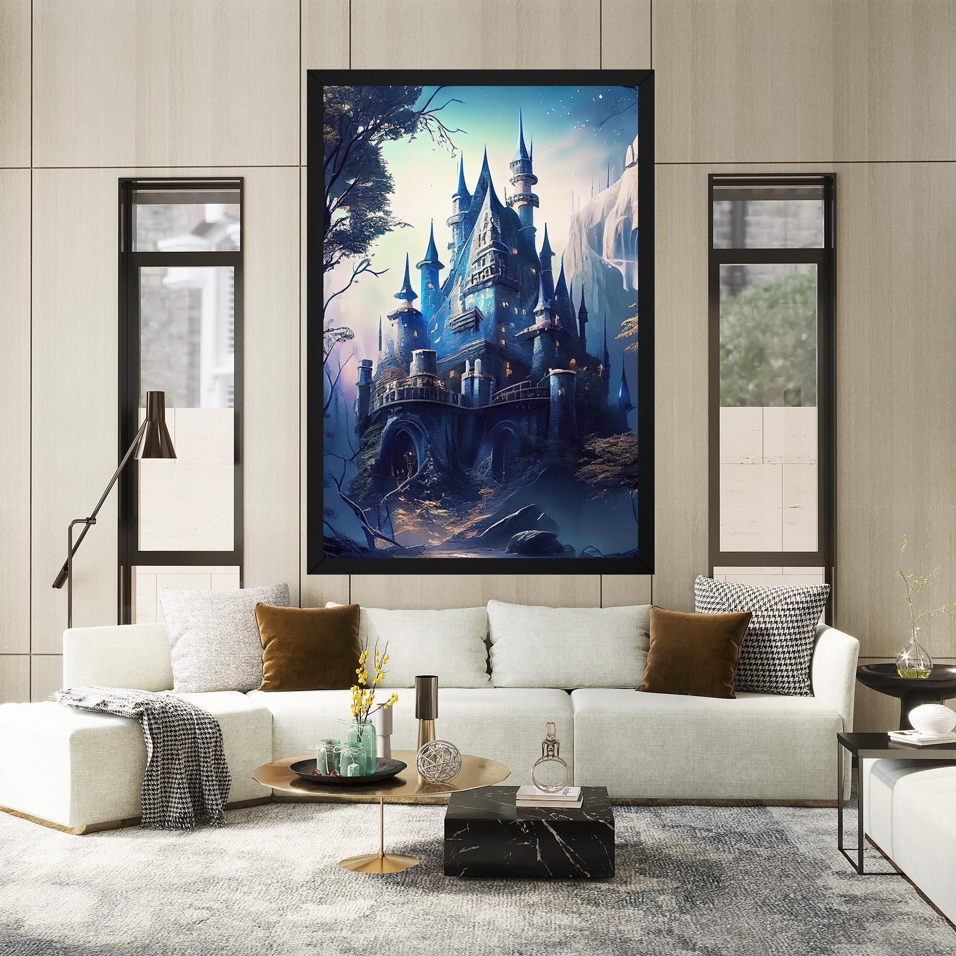 Картина на платно Blue Art Castle mockup 2