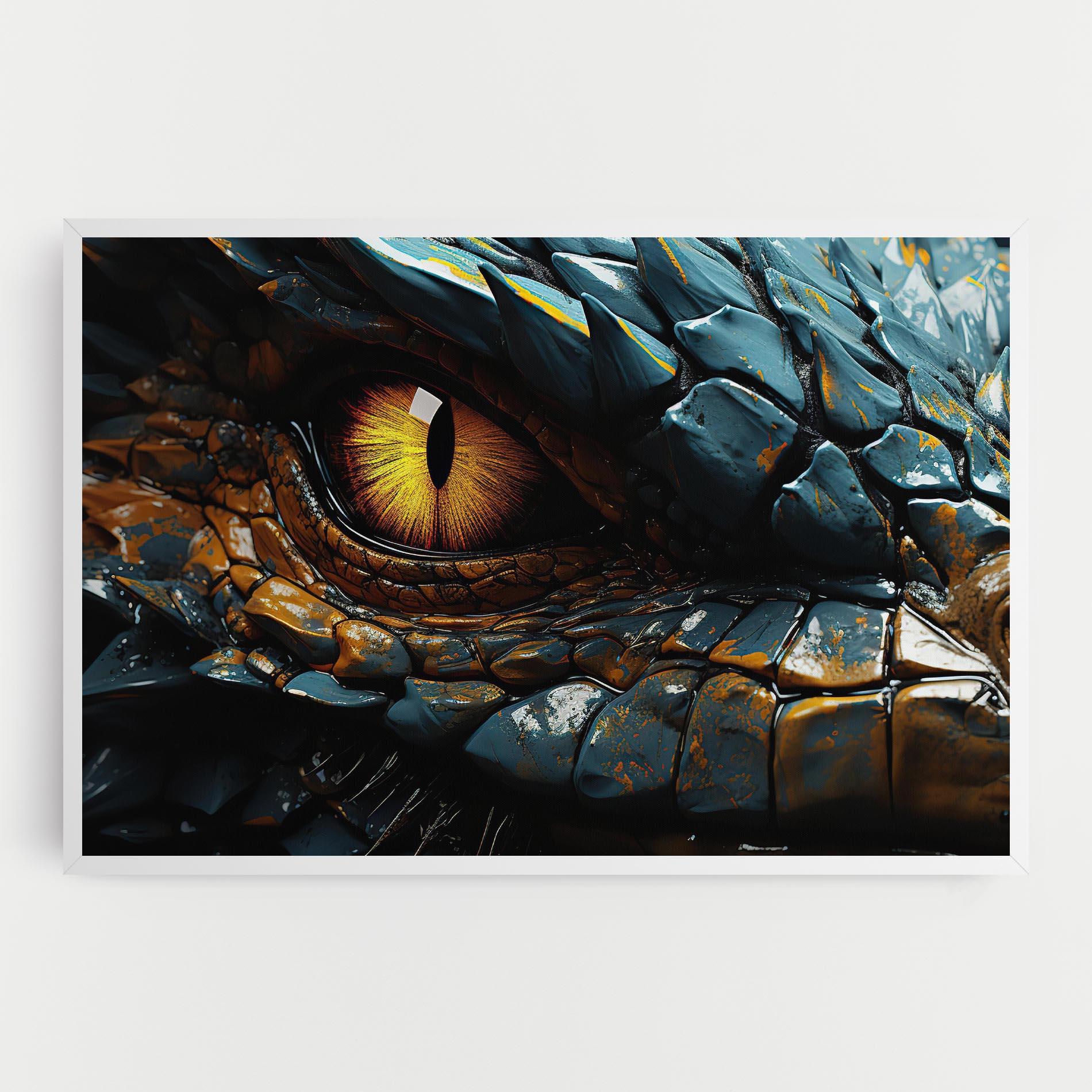 Картина на платно Yellow Dragon Eye mockup 0