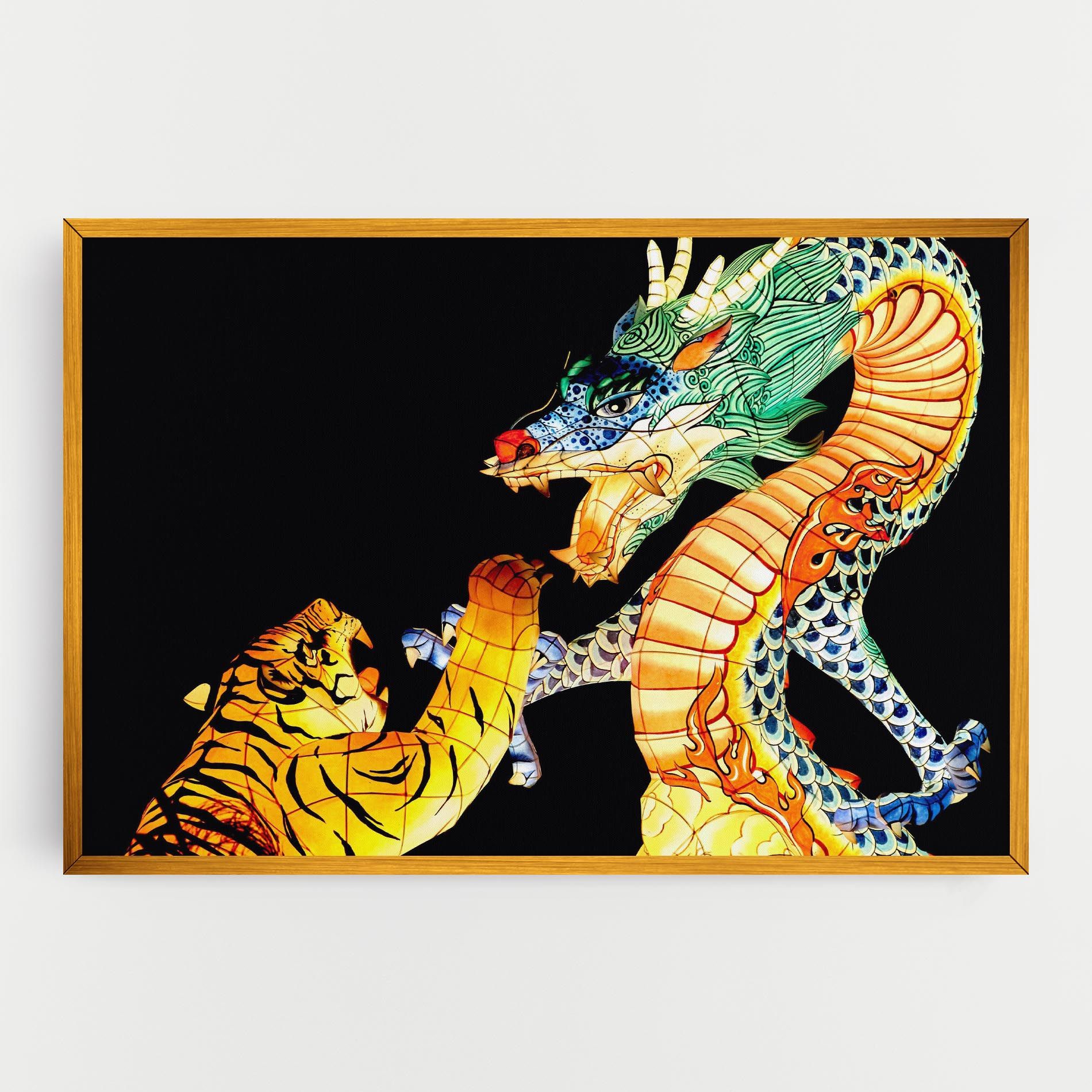 Chinese Dragon And Tiger mockup 0