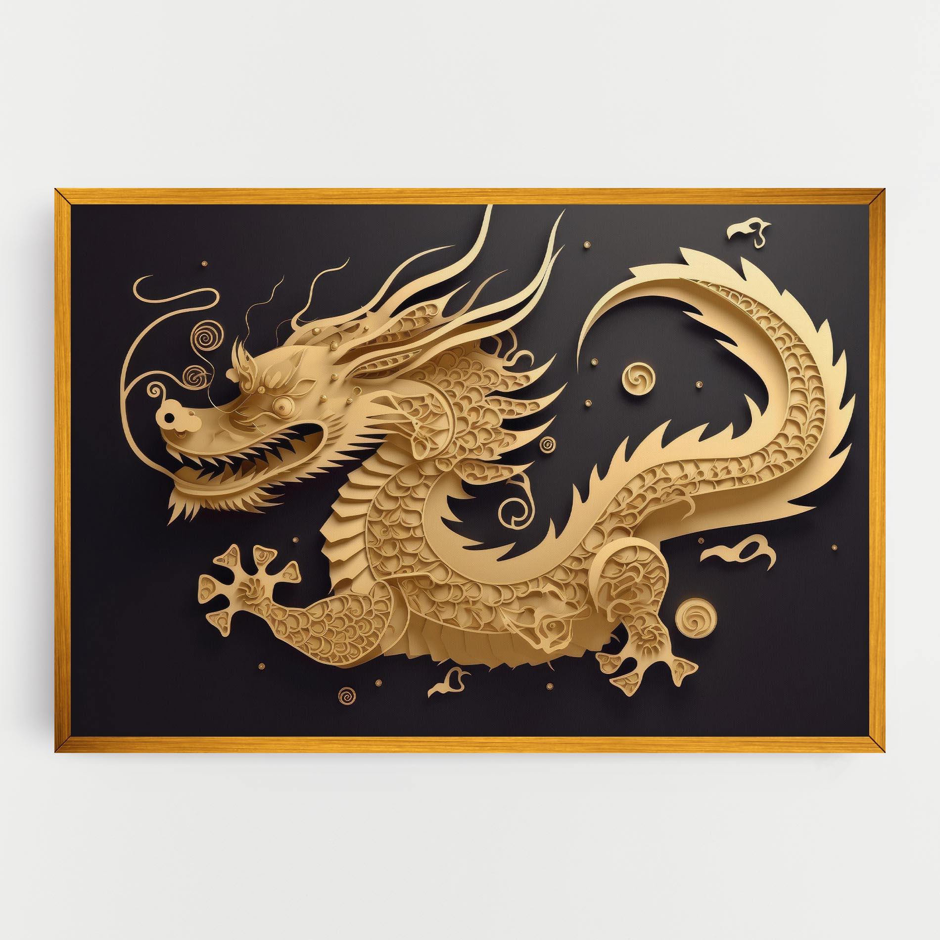 Картина на платно Dragon Zodiac Sign mockup 0