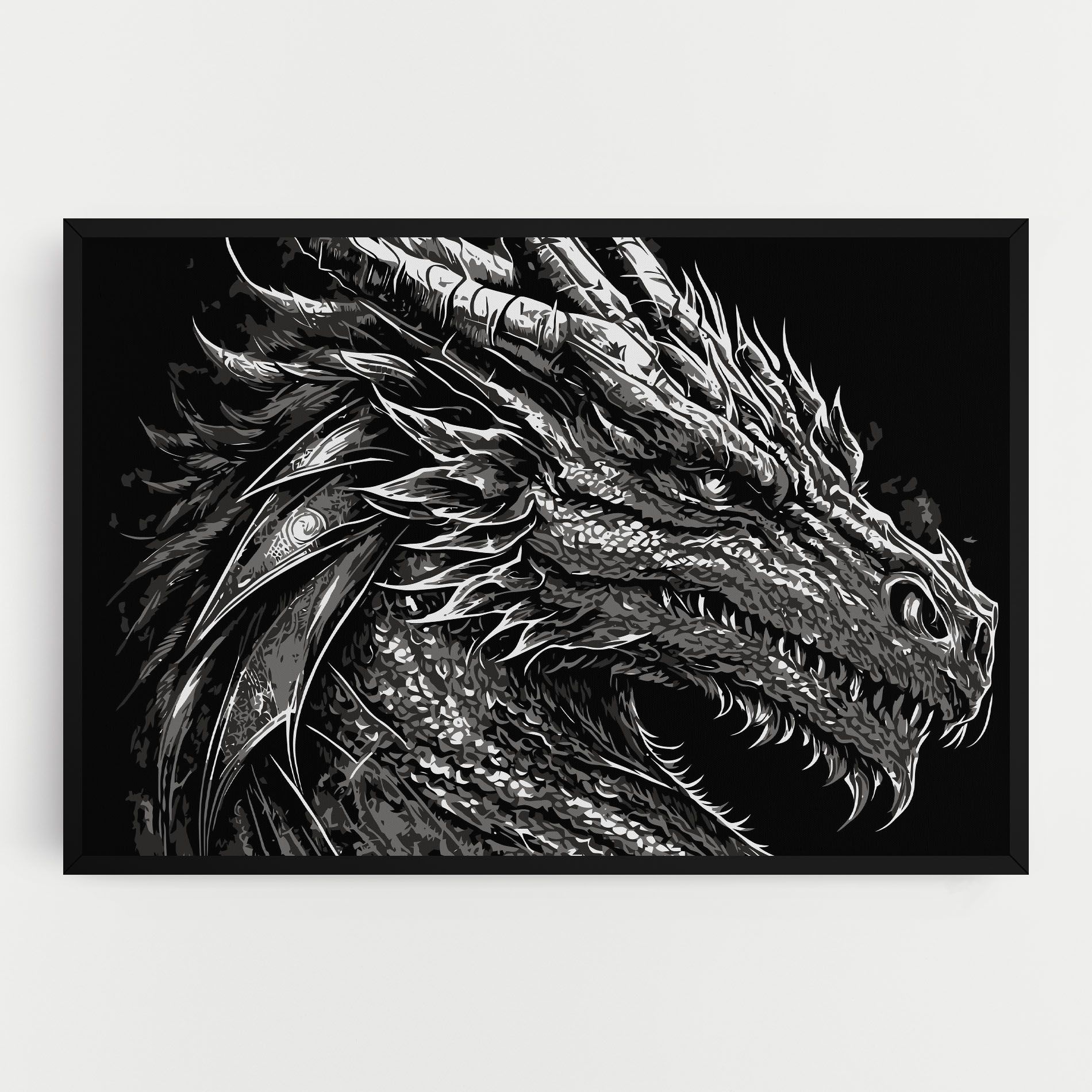 Grey White Dragon mockup 0