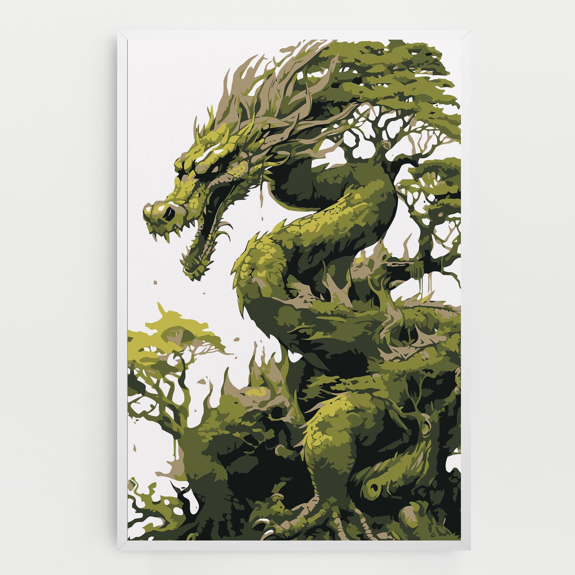 Картина на платно Green Nature Dragon mockup 0