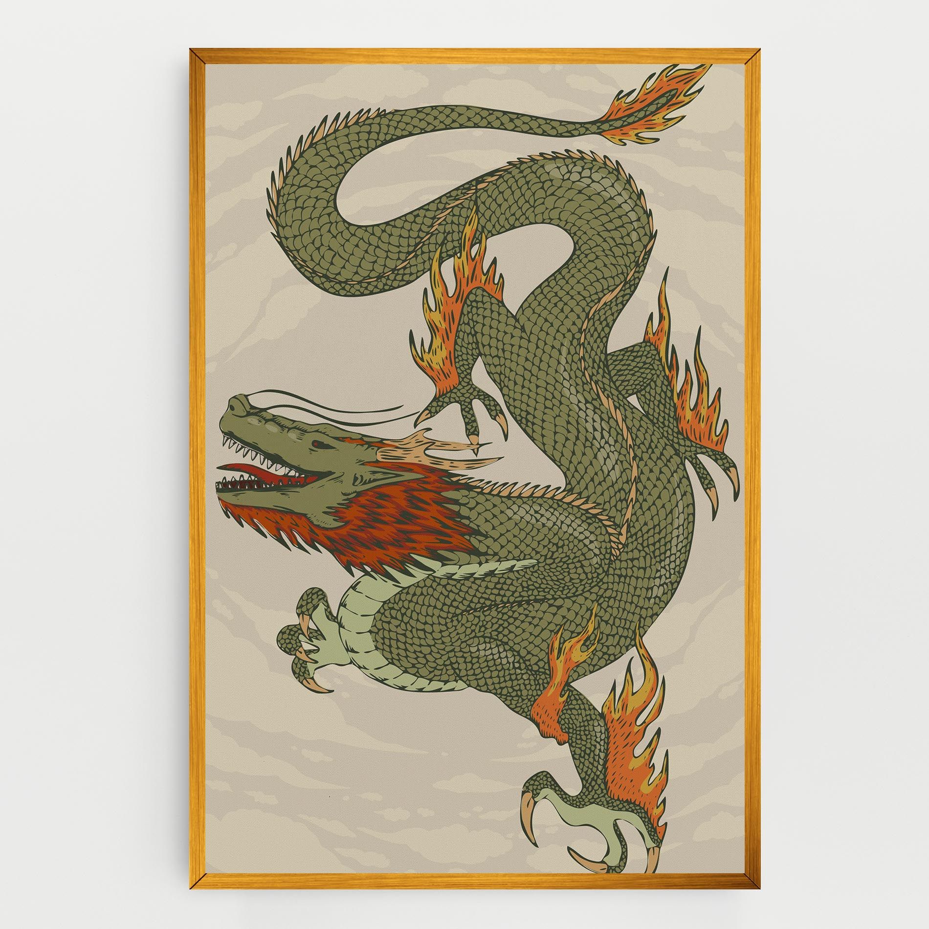Chinese Dragon Green mockup 0