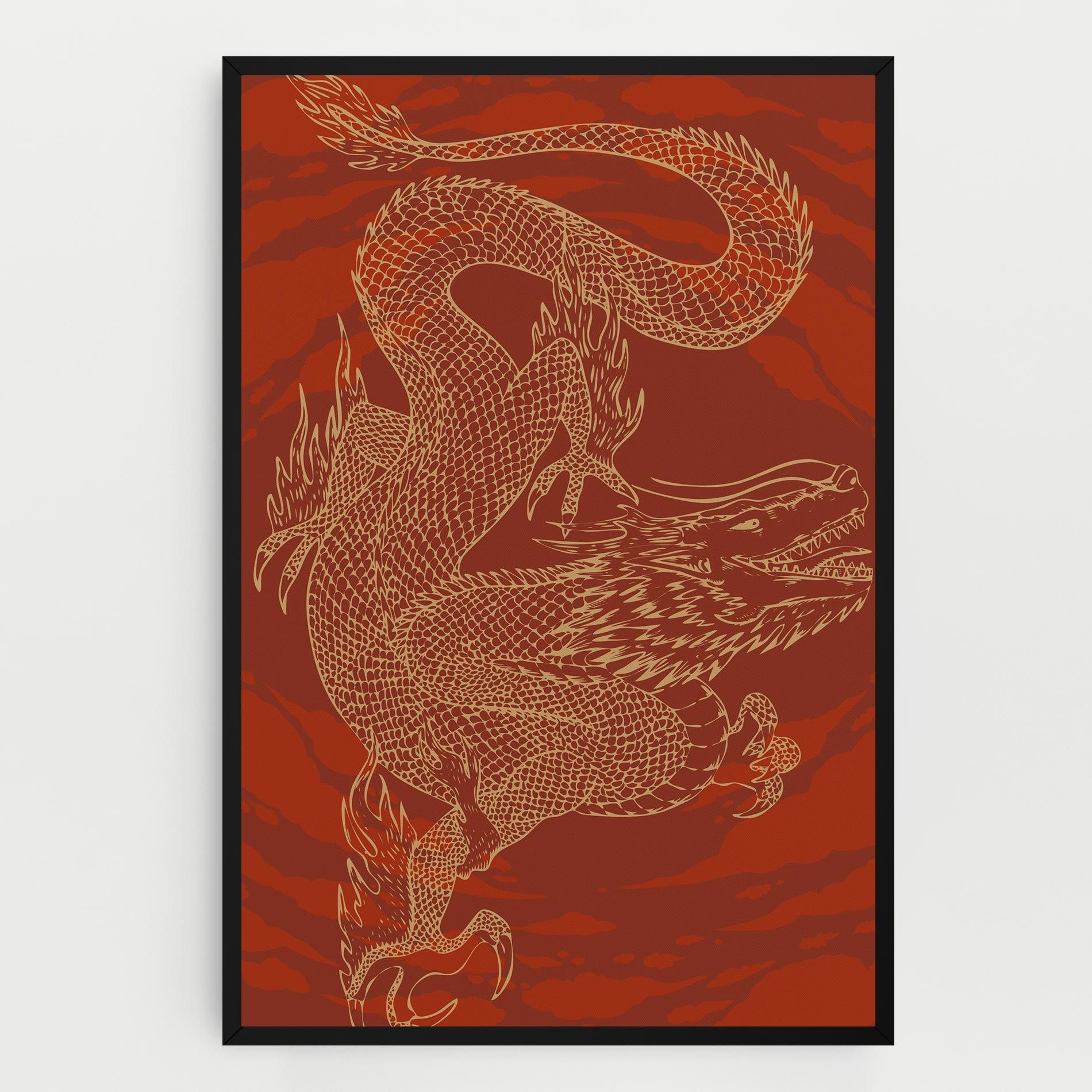 Chinese Dragon Red mockup 0