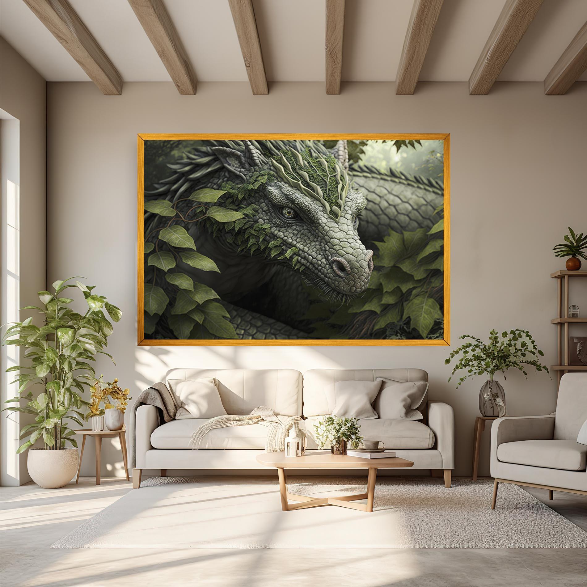 Картина на платно Ancient Forest Dragon mockup 6