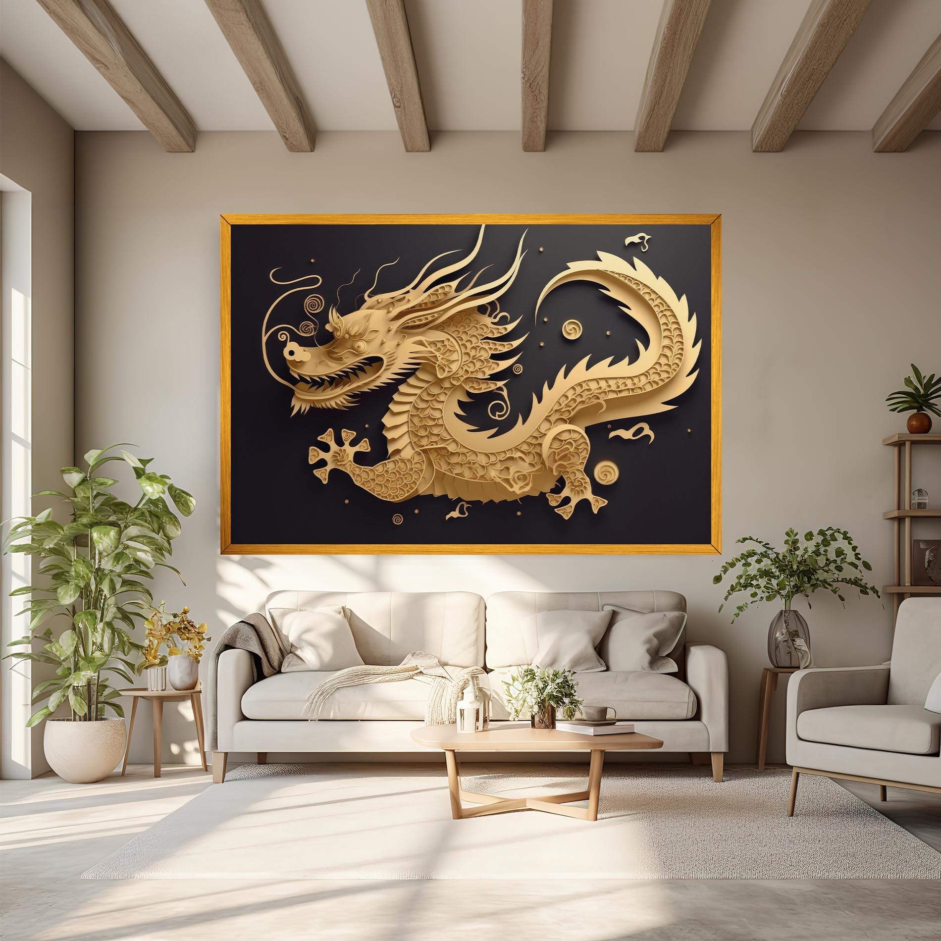 Картина на платно Dragon Zodiac Sign mockup 6