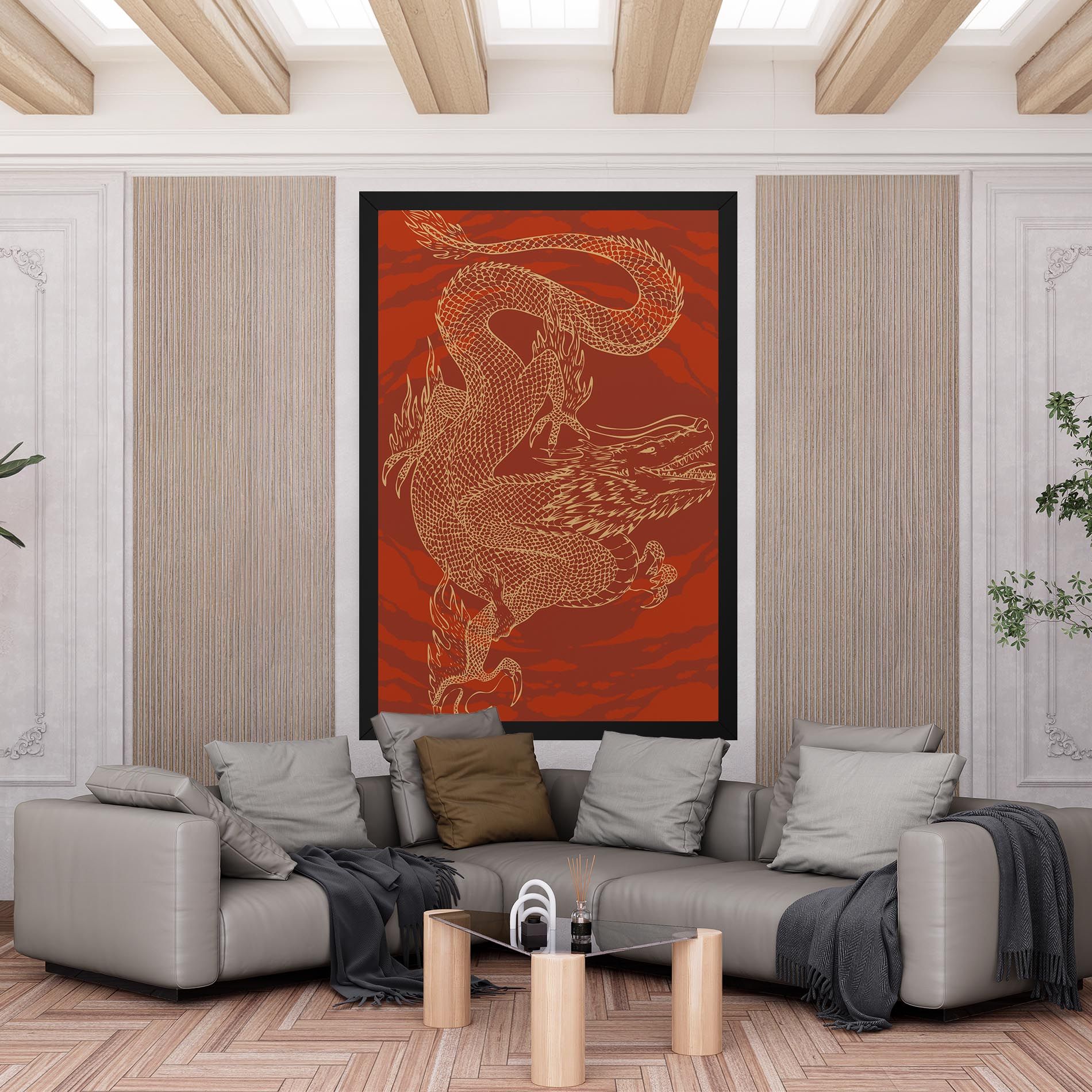 Chinese Dragon Red mockup 6