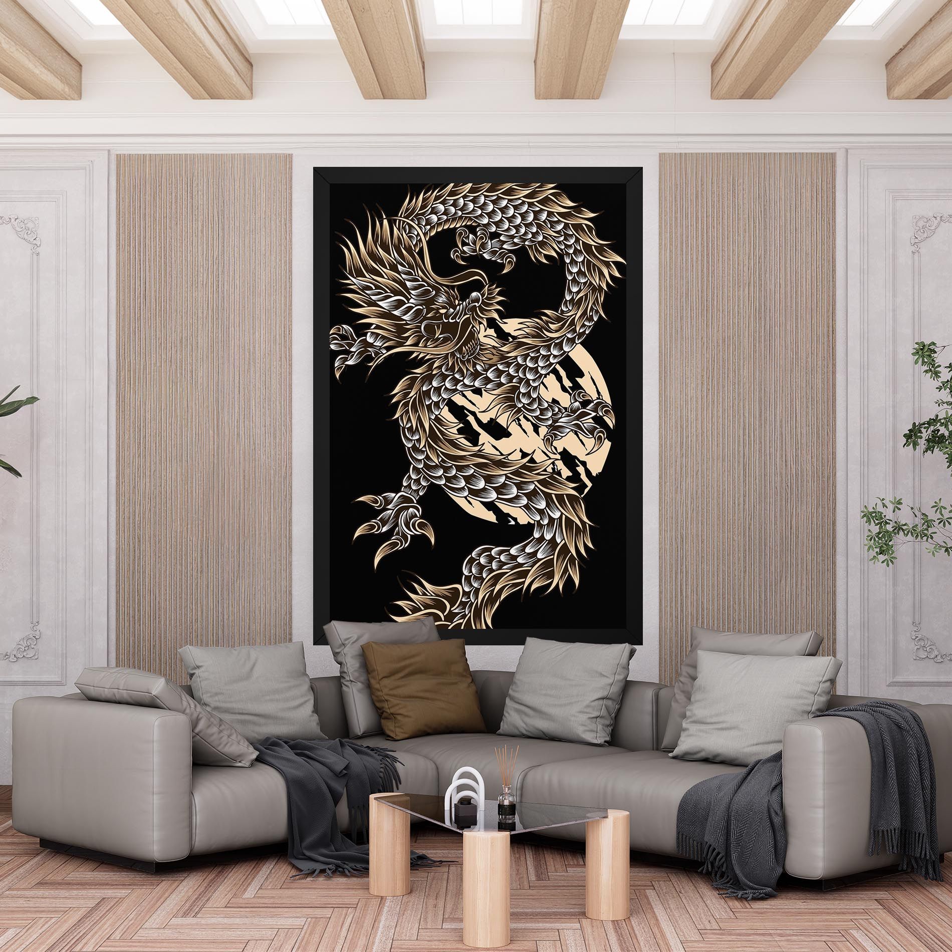 Cream Moon Dragon mockup 6