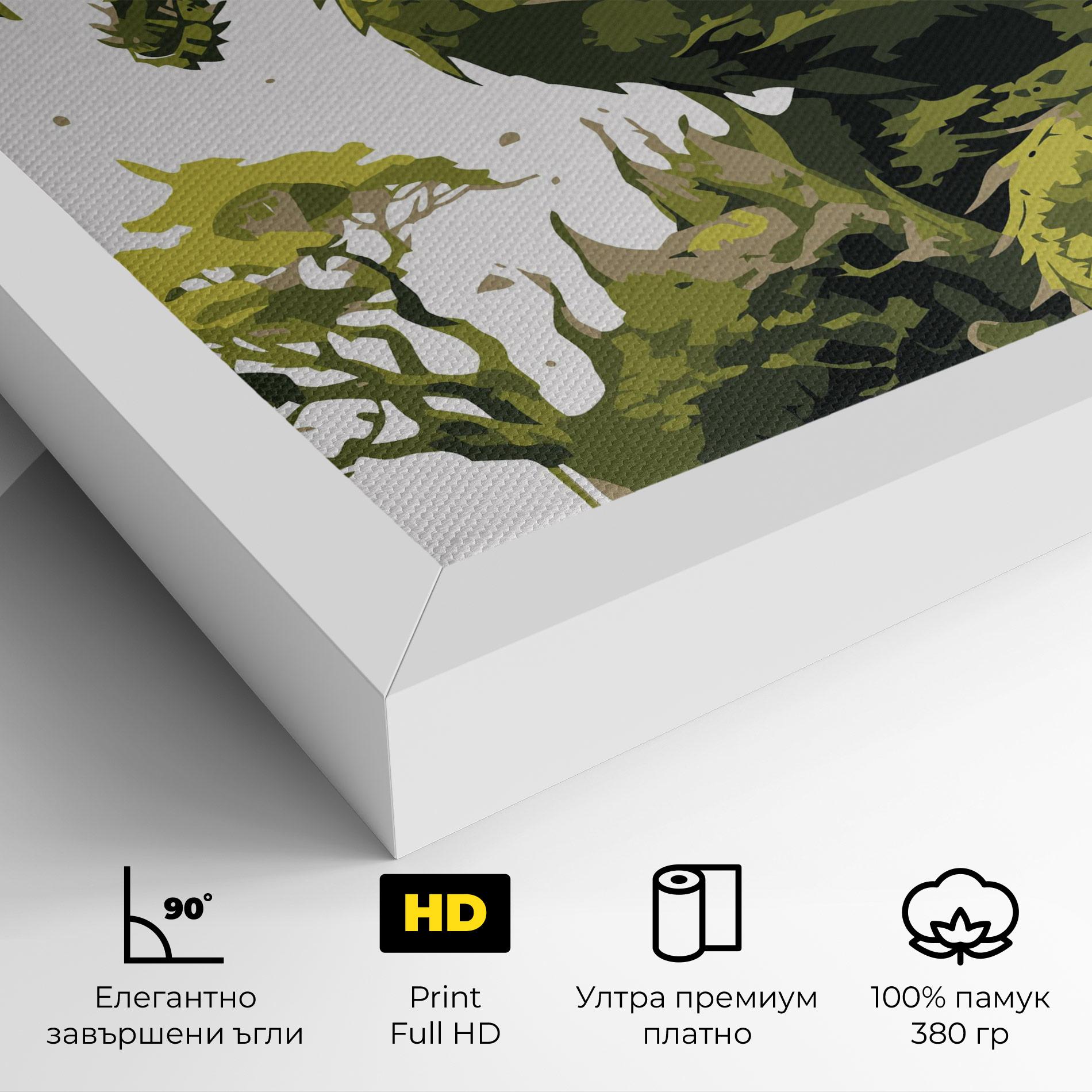 Картина на платно Green Nature Dragon mockup 4