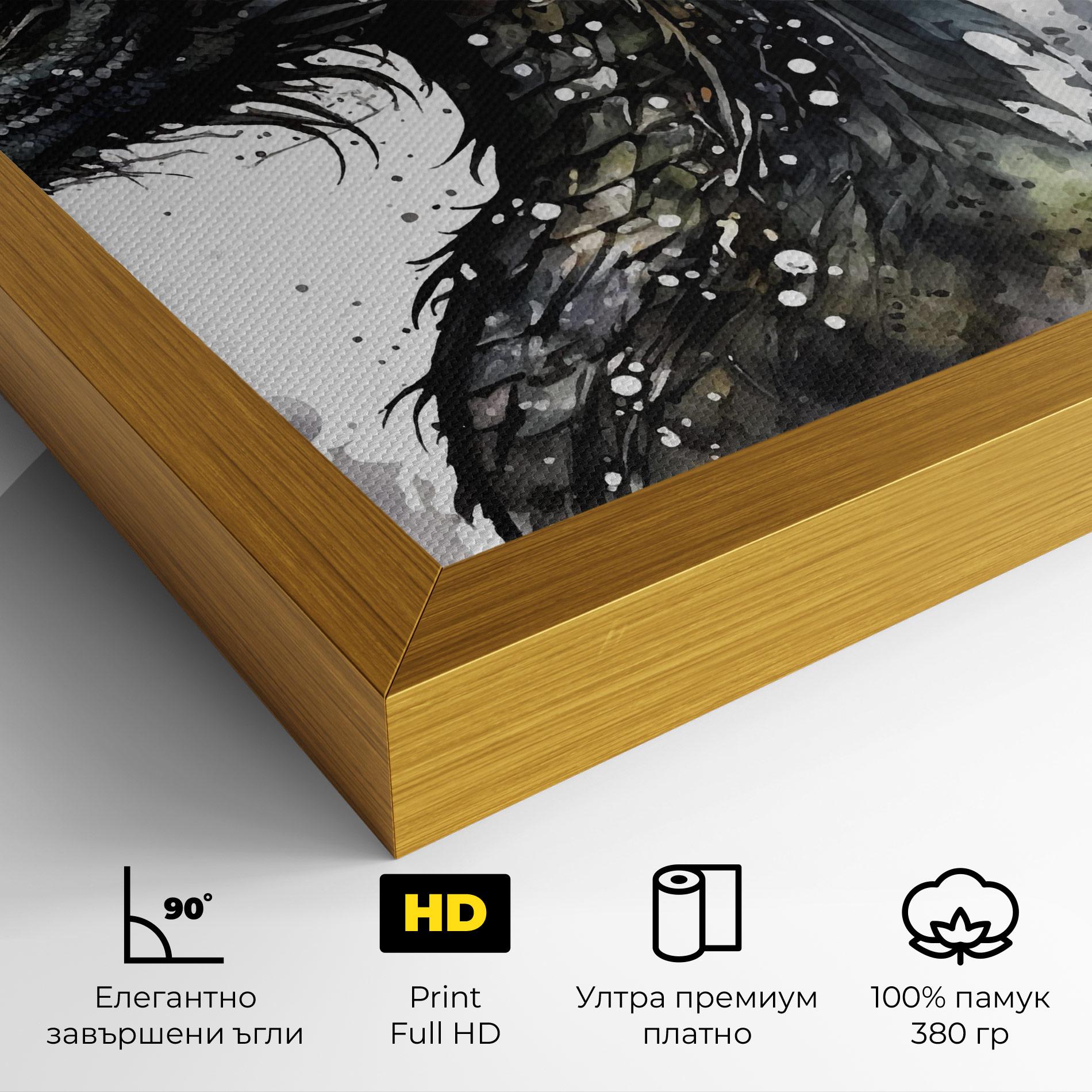 Картина на платно Black Dragon Art mockup 4