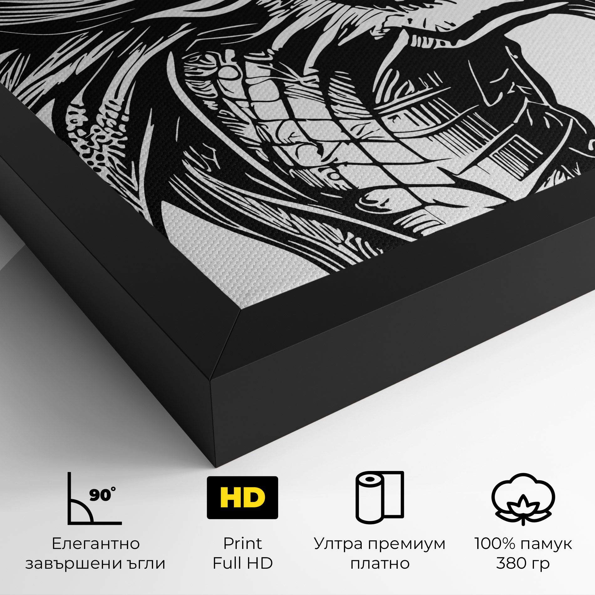 Black Line Dragon mockup 4