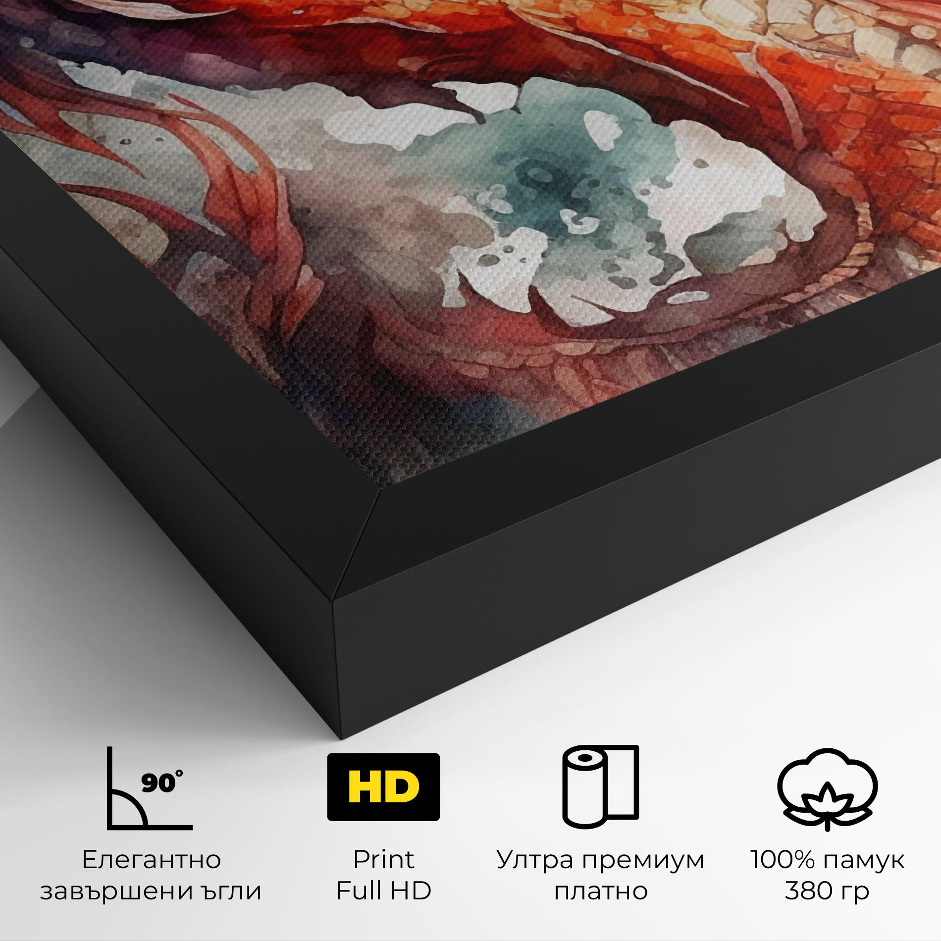 Картина на платно Fire Dragon mockup 4