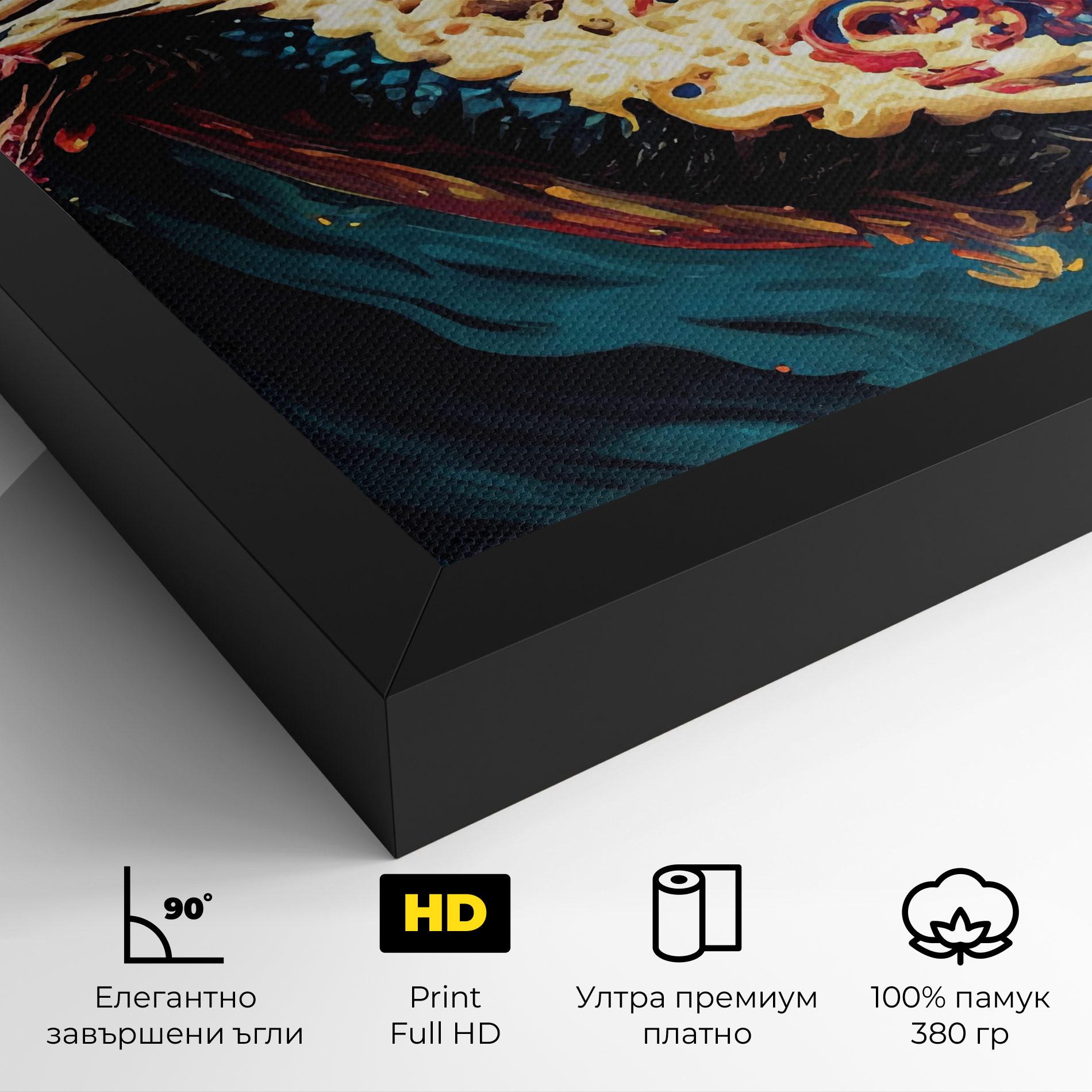 Картина на платно Flying Acrylic Dragon mockup 4