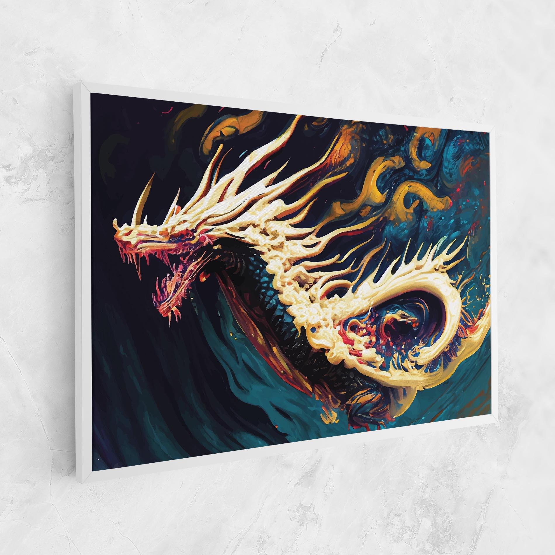 Картина на платно Flying Acrylic Dragon mockup 1