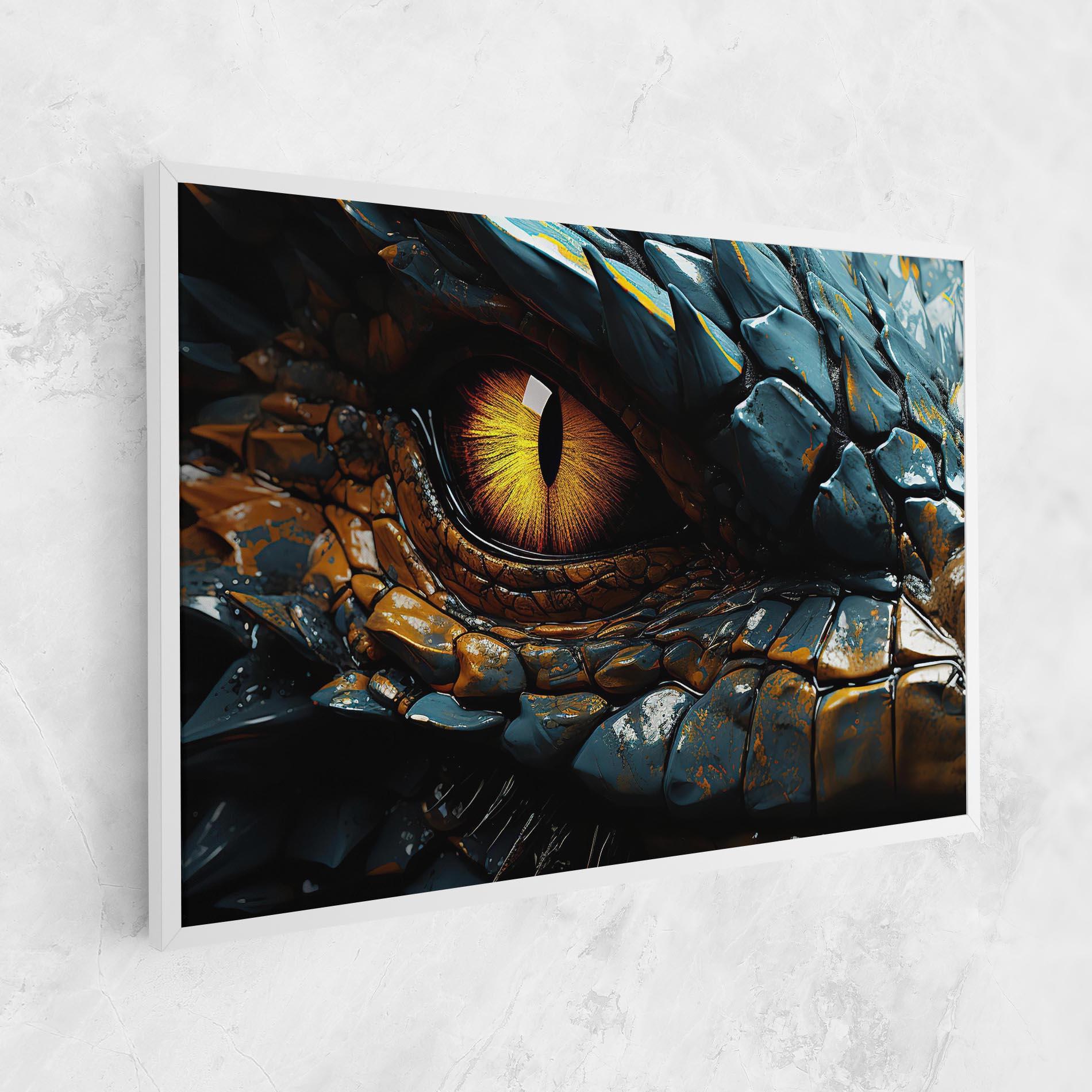 Картина на платно Yellow Dragon Eye mockup 1
