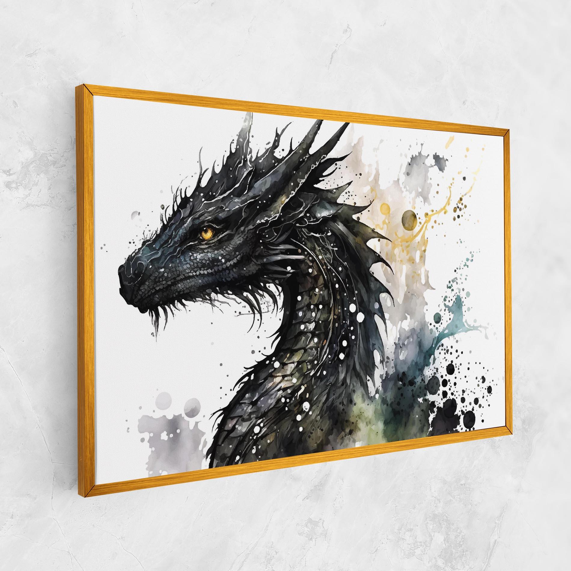 Картина на платно Black Dragon Art mockup 1