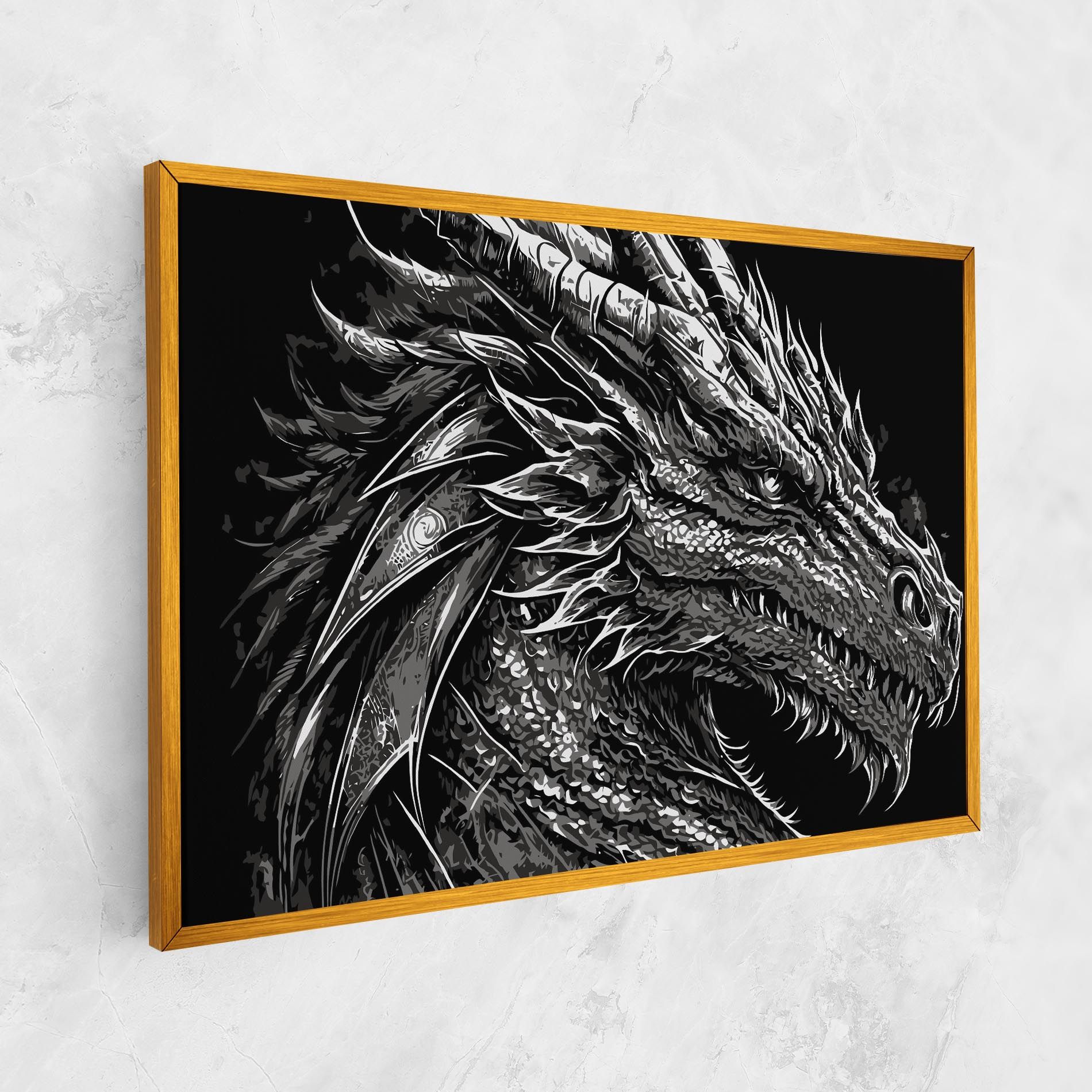 Grey White Dragon mockup 1