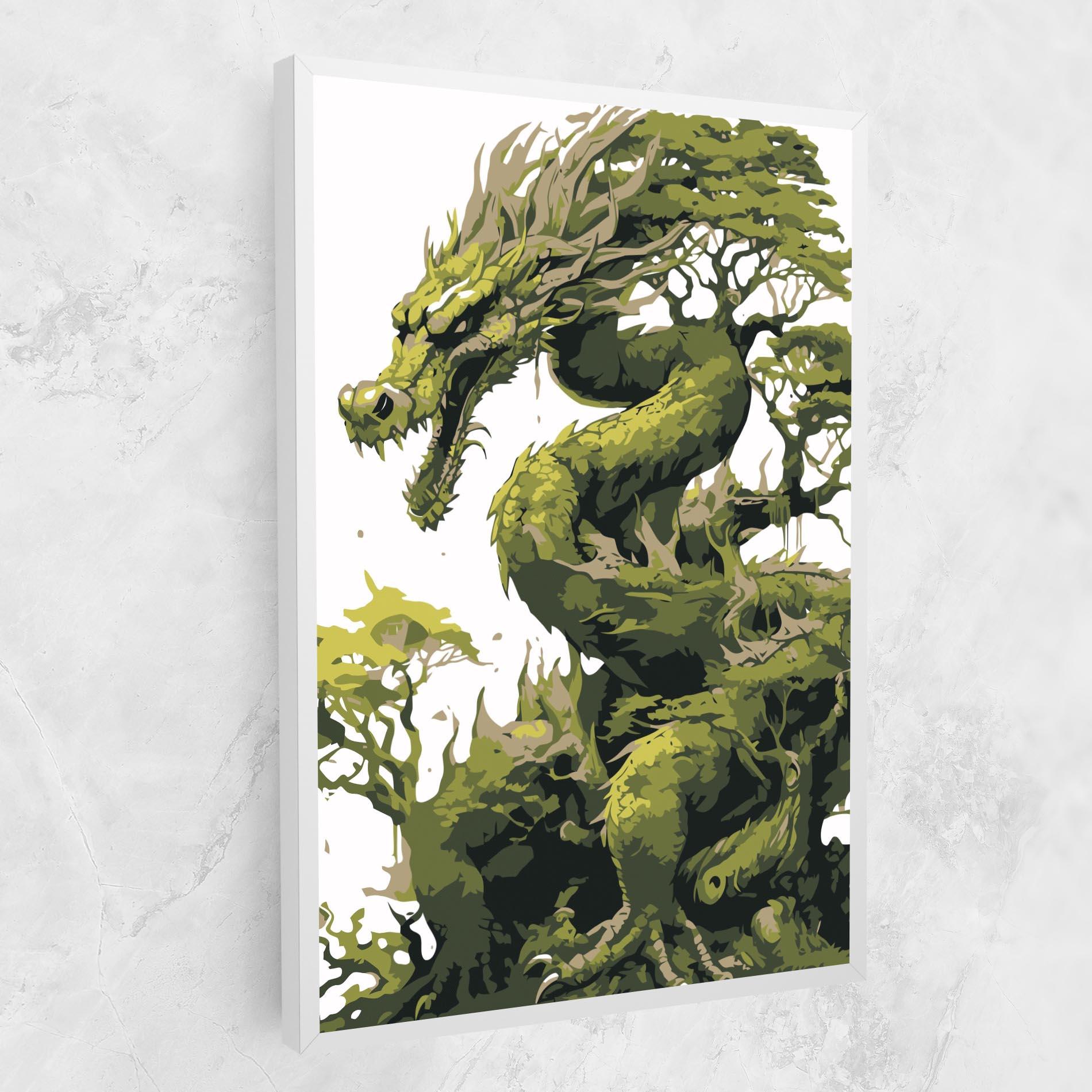 Картина на платно Green Nature Dragon mockup 1